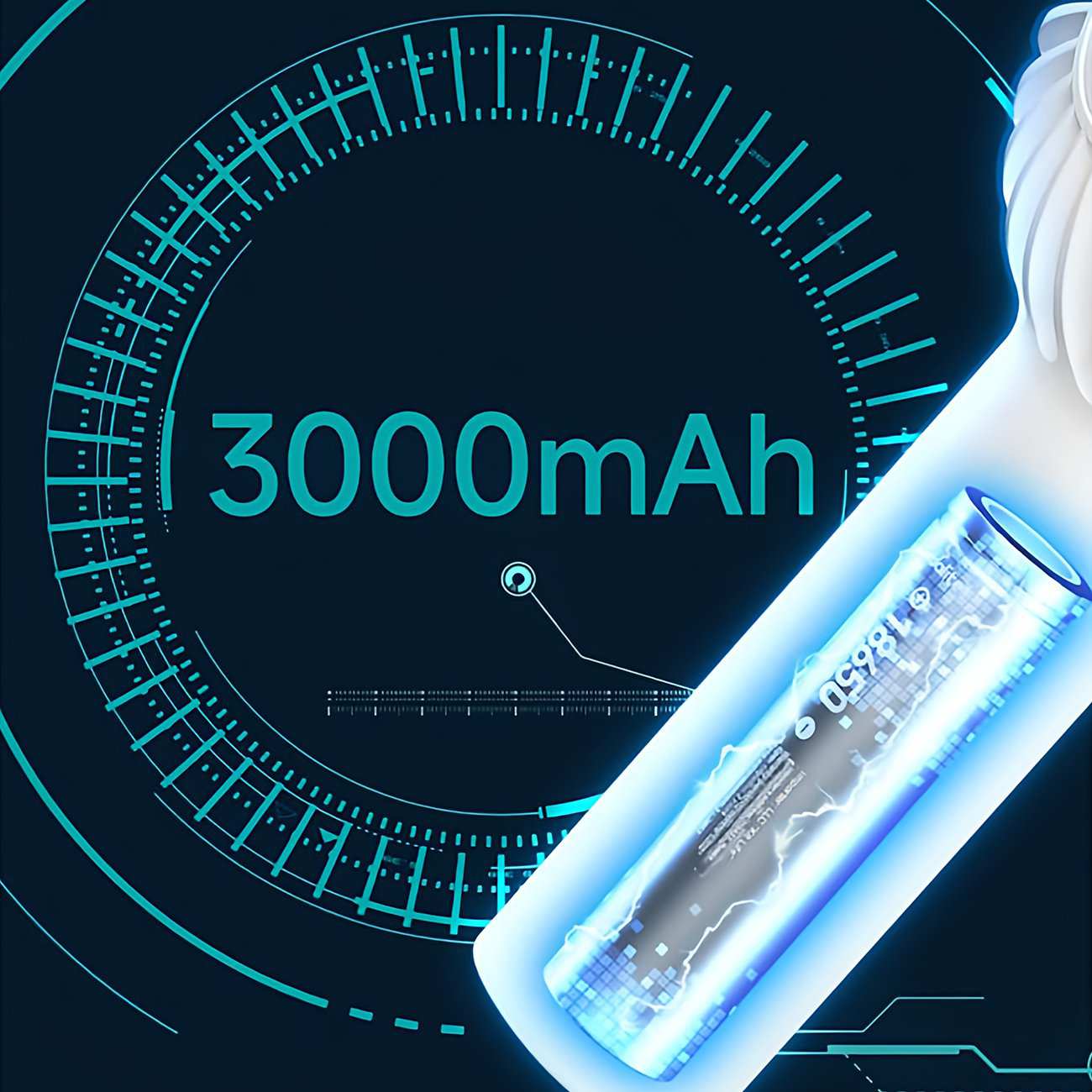 پنکه شارژی دستی دیجیتالی قابل چرخش کوالیتل Qualitell Y3 GXF06