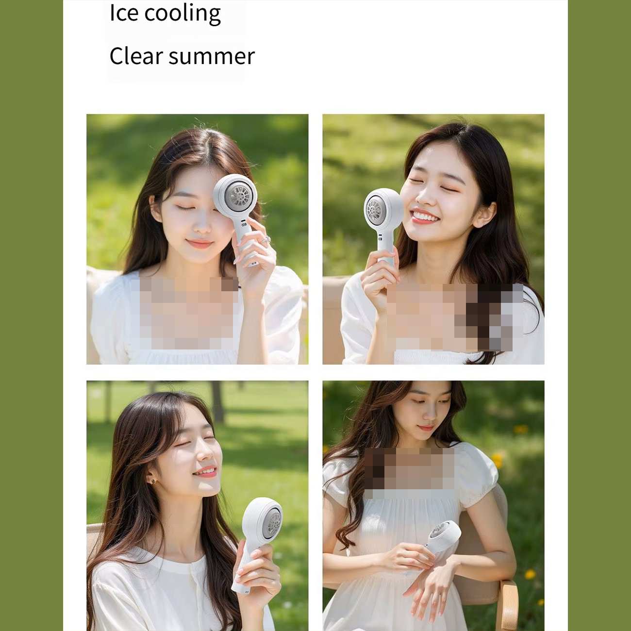 پنکه شارژی دستی دیجیتالی قابل چرخش کوالیتل Qualitell Y3 GXF06