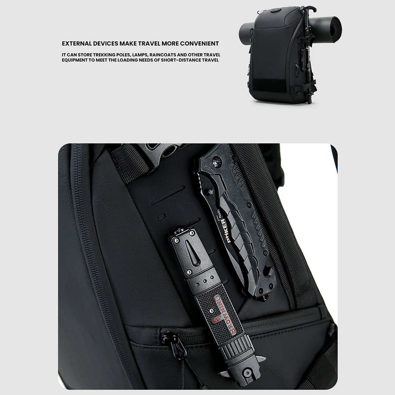 کوله پشتی مسافرتی، کوهنوردی و لپتاپ 15.6 اینچ ضدآب بنج BANGE FW-226 با ظرفیت 22 لیتر