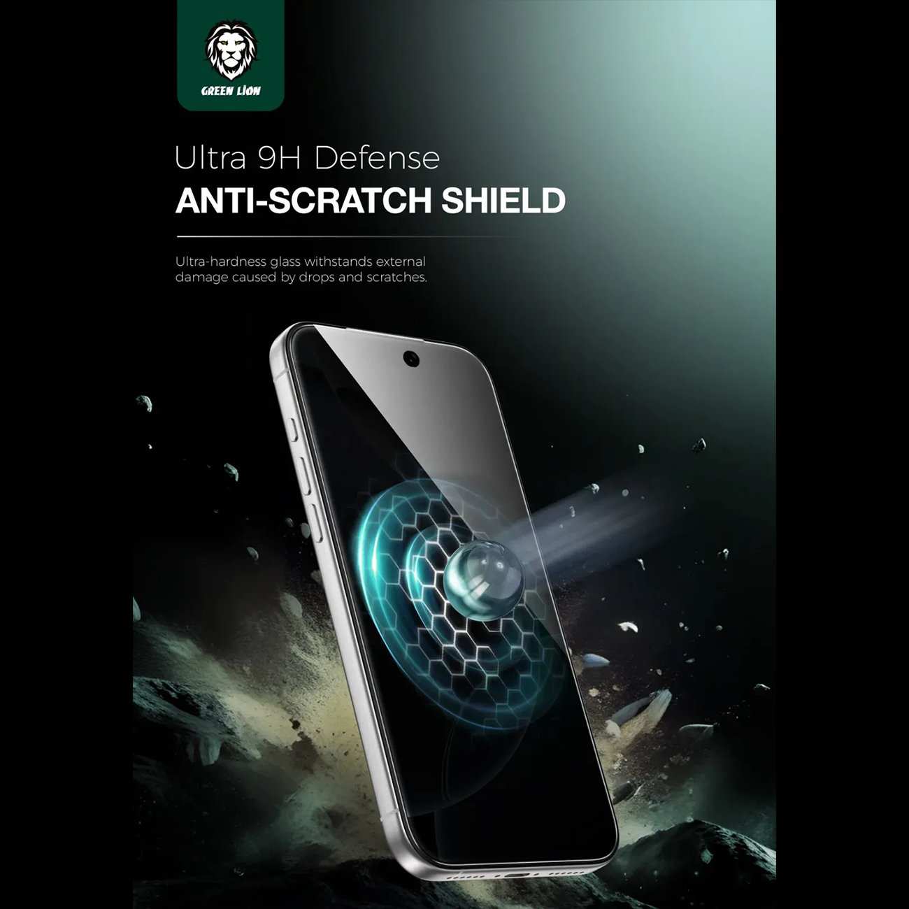 گلس پرایوسی آیفون 16 پرو و آیفون 17 گرین Green Lion GN9HSPY17BK