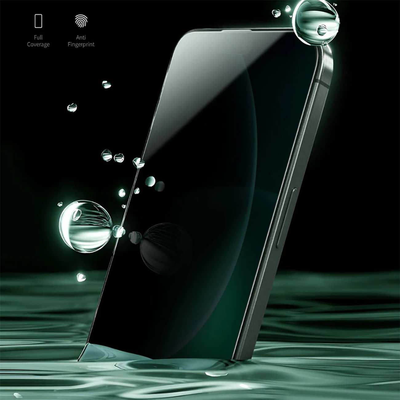 گلس پرایوسی آیفون 16 پرو و آیفون 17 گرین Green Lion GN9HSPY17BK