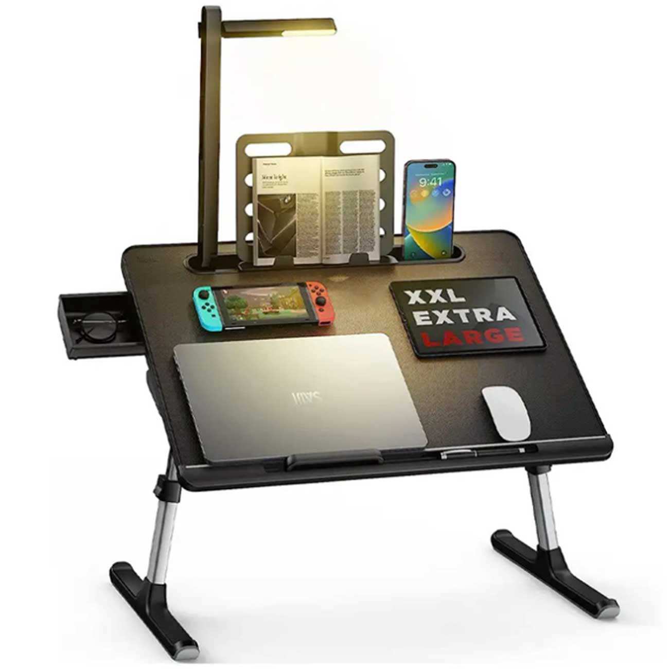 میز تحریر و لپتاپ تا 17 اینچ دارای چراغ LED سایجی k8 تاشو و قابل حمل