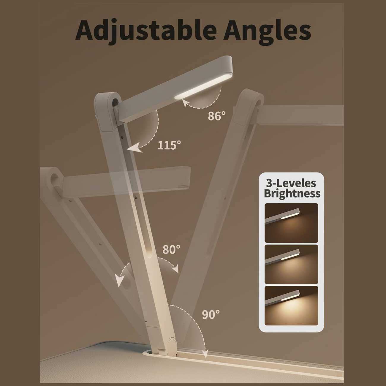 میز تحریر و لپتاپ تا 17 اینچ دارای چراغ LED سایجی k8 تاشو و قابل حمل