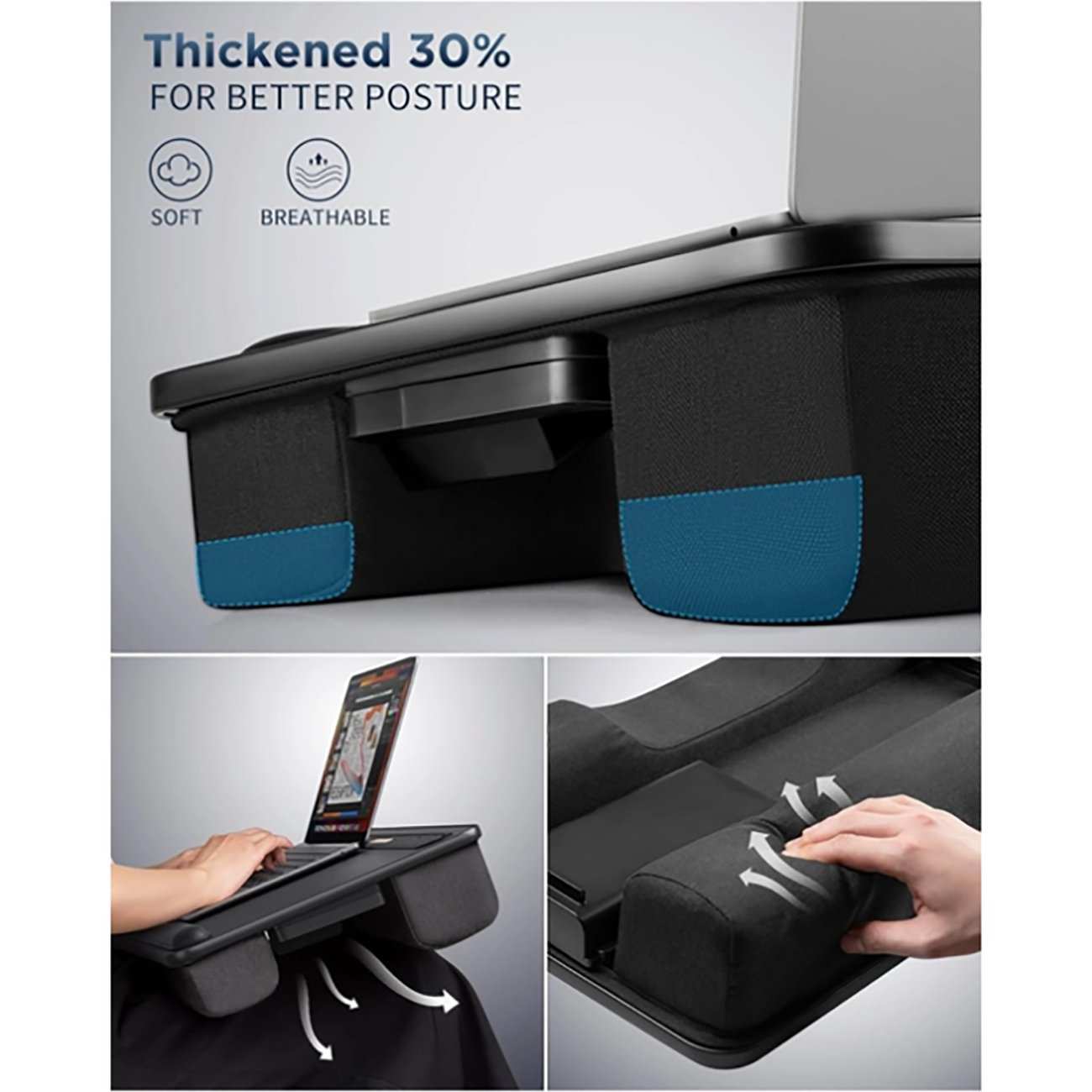 میز لپتاپ 16 تا 17 اینچ روی پا سایجی GX8 دارای چراغ LED و بالشتک