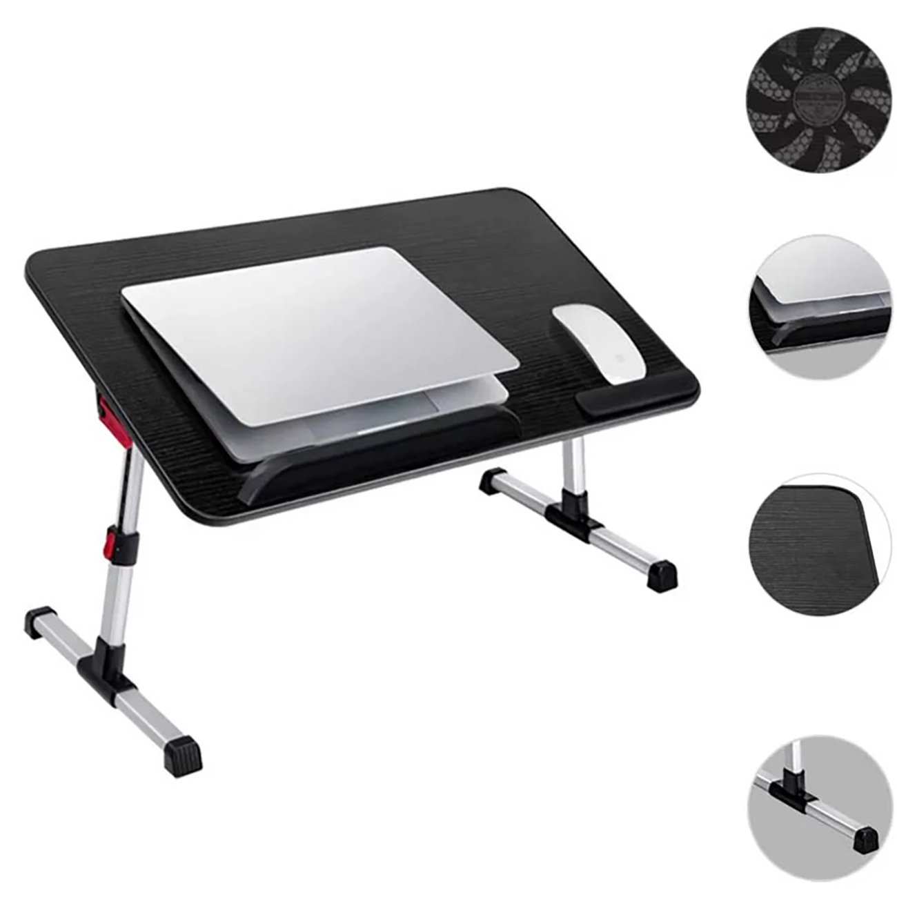 میز لپتاپ 16 تا 17 اینچ با فن خنک کننده سایجی A8 تاشو و قابل حمل