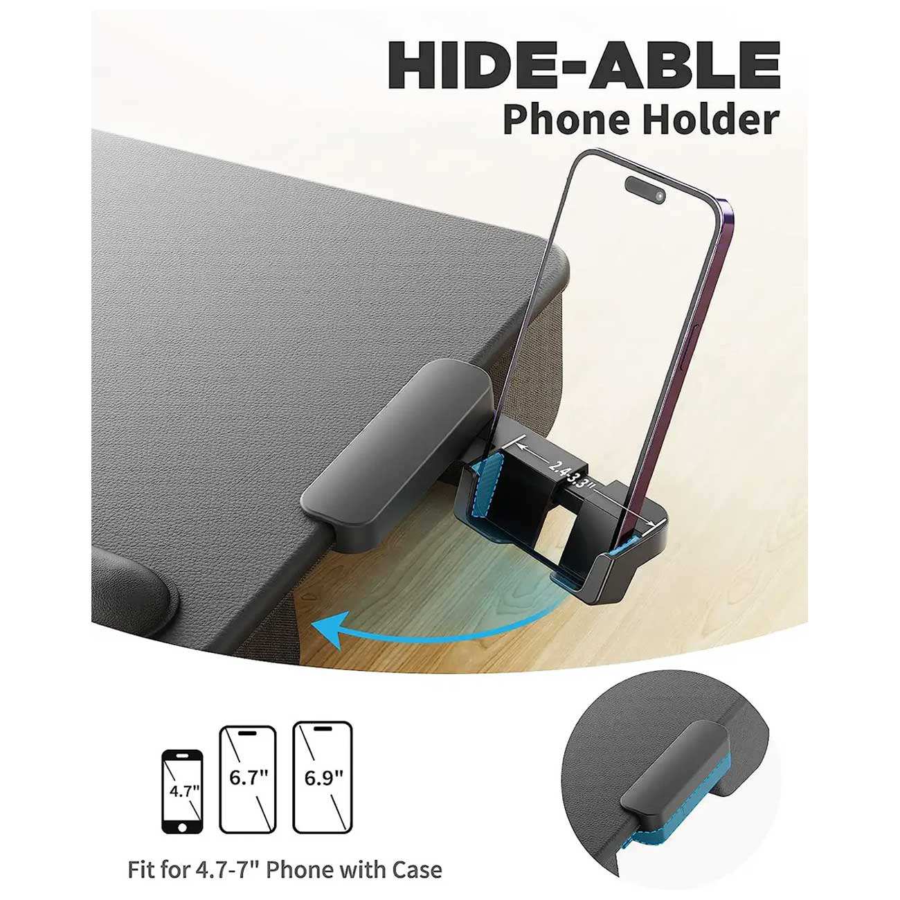 میز لپتاپ 16 تا 17 اینچ روی پا سایجی GX3 بالشتکدار