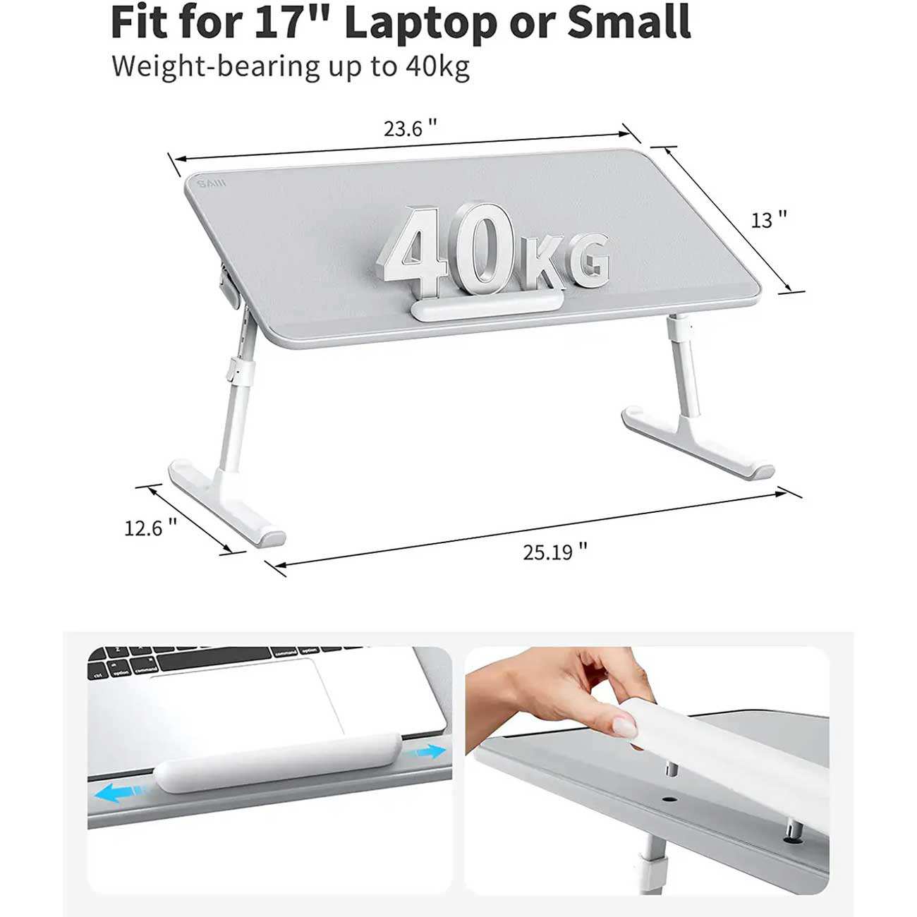میز و پایه نگهدارنده لپ تاپ تا 17 اینچ سایجی AL33 تاشو و قابل حمل