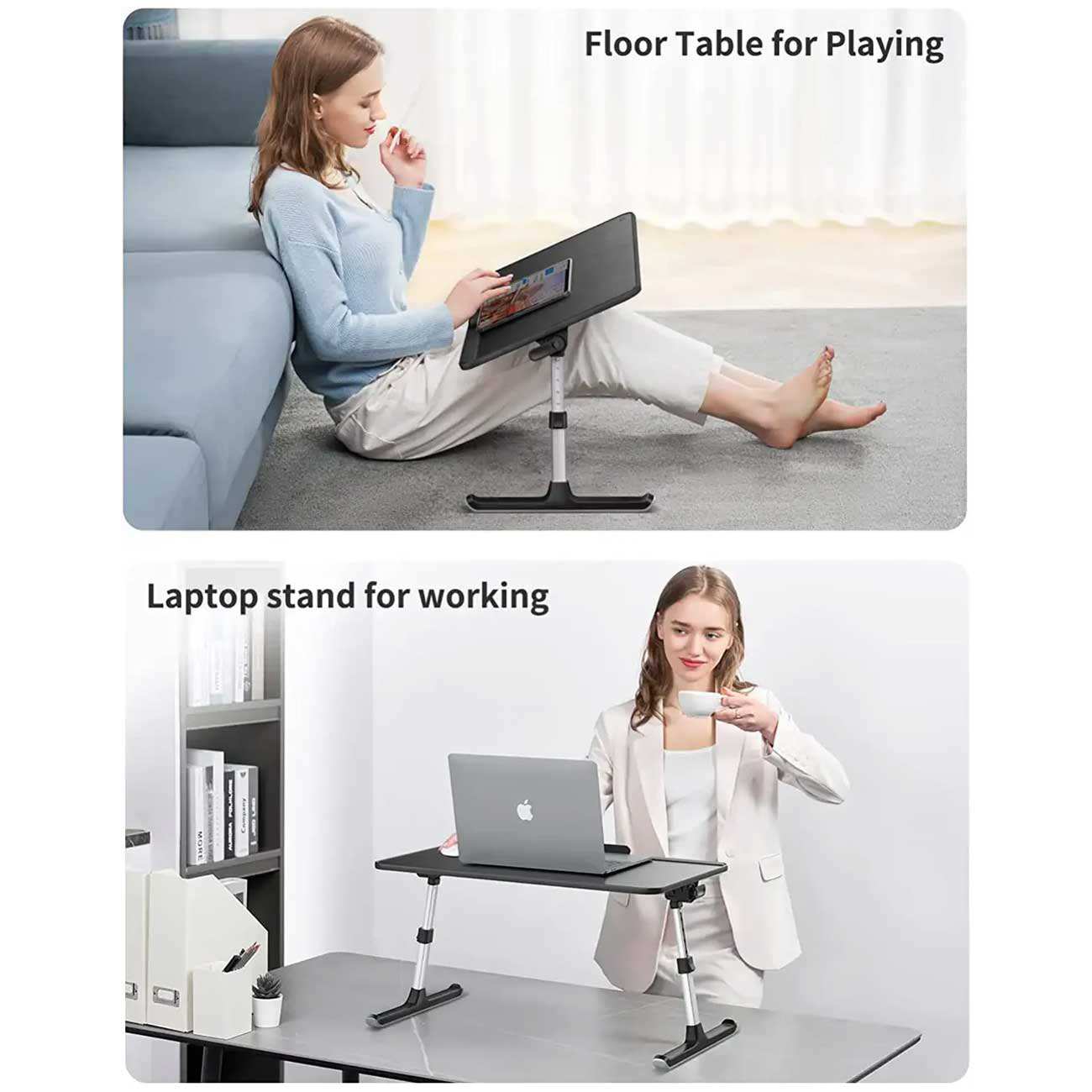 میز و پایه نگهدارنده لپ تاپ تا 17 اینچ سایجی AL30 تاشو و قابل حمل