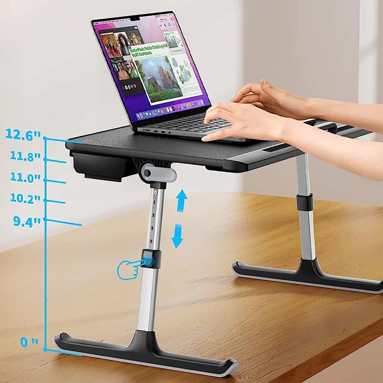 میز و پایه نگهدارنده لپ تاپ 16 تا 17 اینچ سایجی K7-M تاشو و قابل حمل