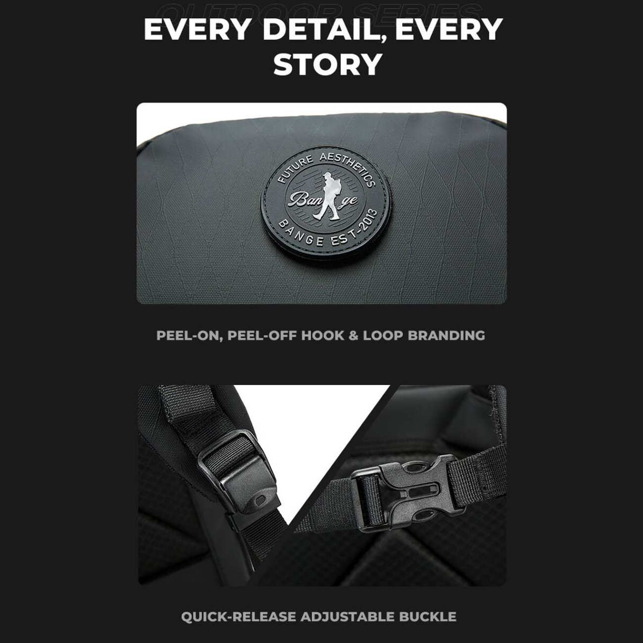 کوله پشتی کوهنوردی، مسافرتی و لپتاپ 15.6 اینچ بنج BANGE FW-229 با ظرفیت بزرگ