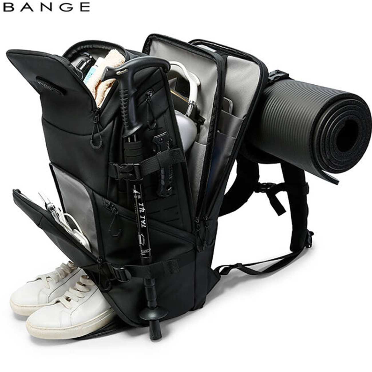 کوله پشتی کوهنوردی، مسافرتی و لپتاپ 15.6 اینچ بنج BANGE FW-229 با ظرفیت بزرگ