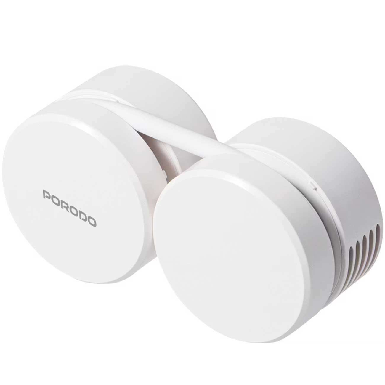 پنکه گردنی شارژی بدون پره و هولدر موبایل رومیزی پورودو Porodo PDLFST187WH