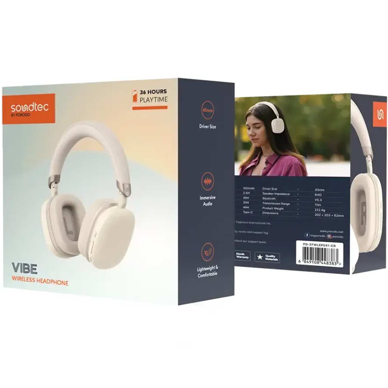 هدفون بلوتوثی 5.3 پورودو Porodo PD-STWLEP041-BK