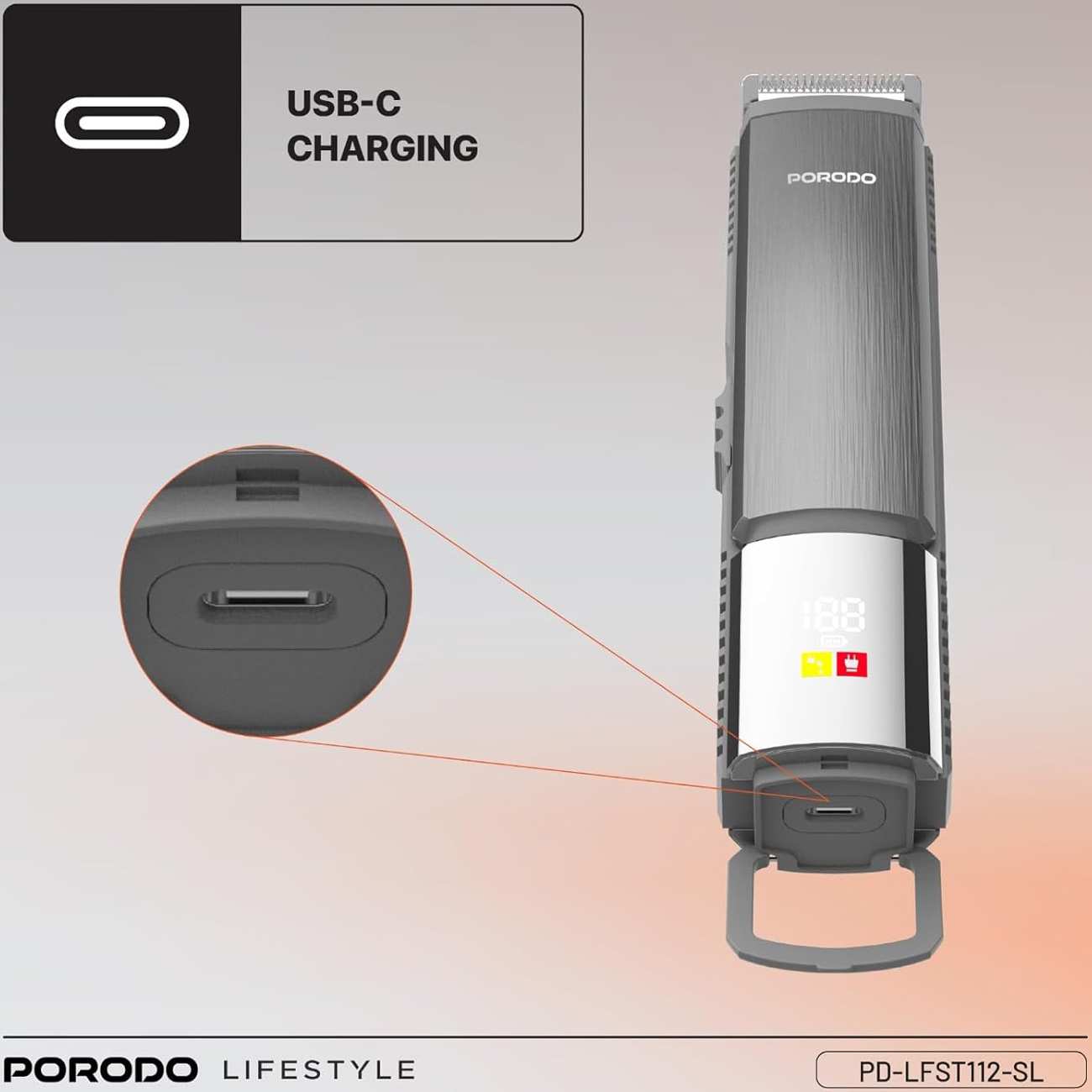 ست ریش تراش و ماشین اصلاح شارژی 14 کاره پورودو Porodo PD-LFST112-SL