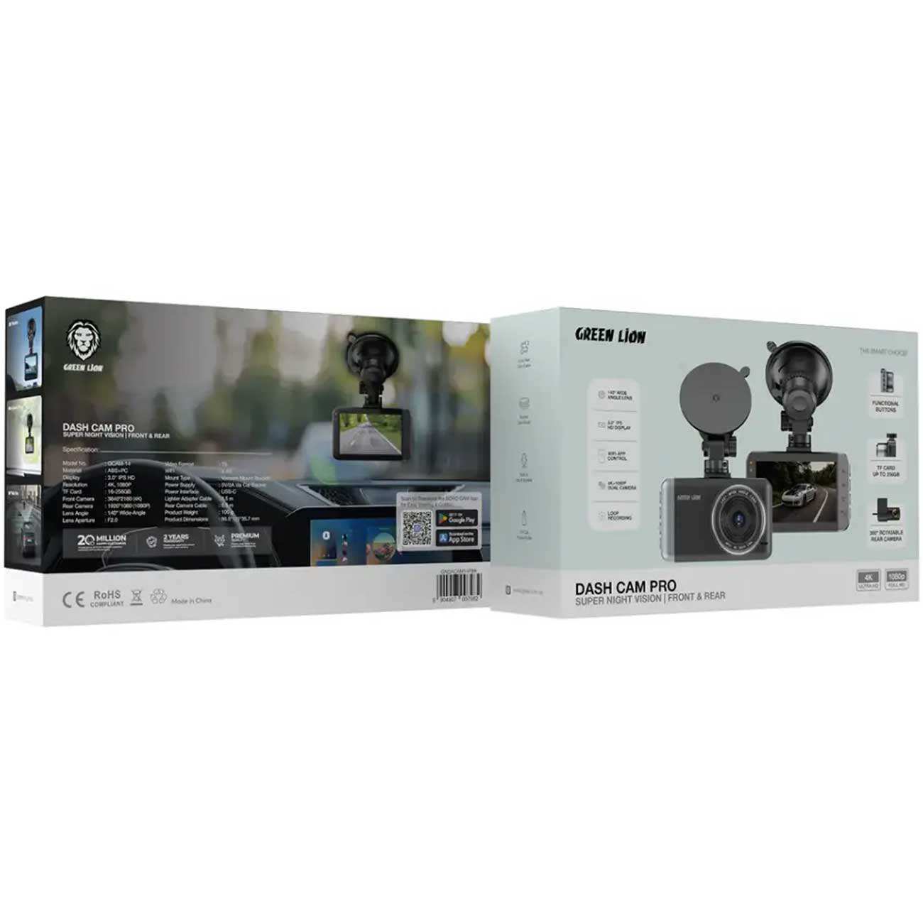 دوربین ثبت وقایع خودرو گرین لاین Green Lion GCAM-14 GNDACAM14PBK با قابلیت مکالمه