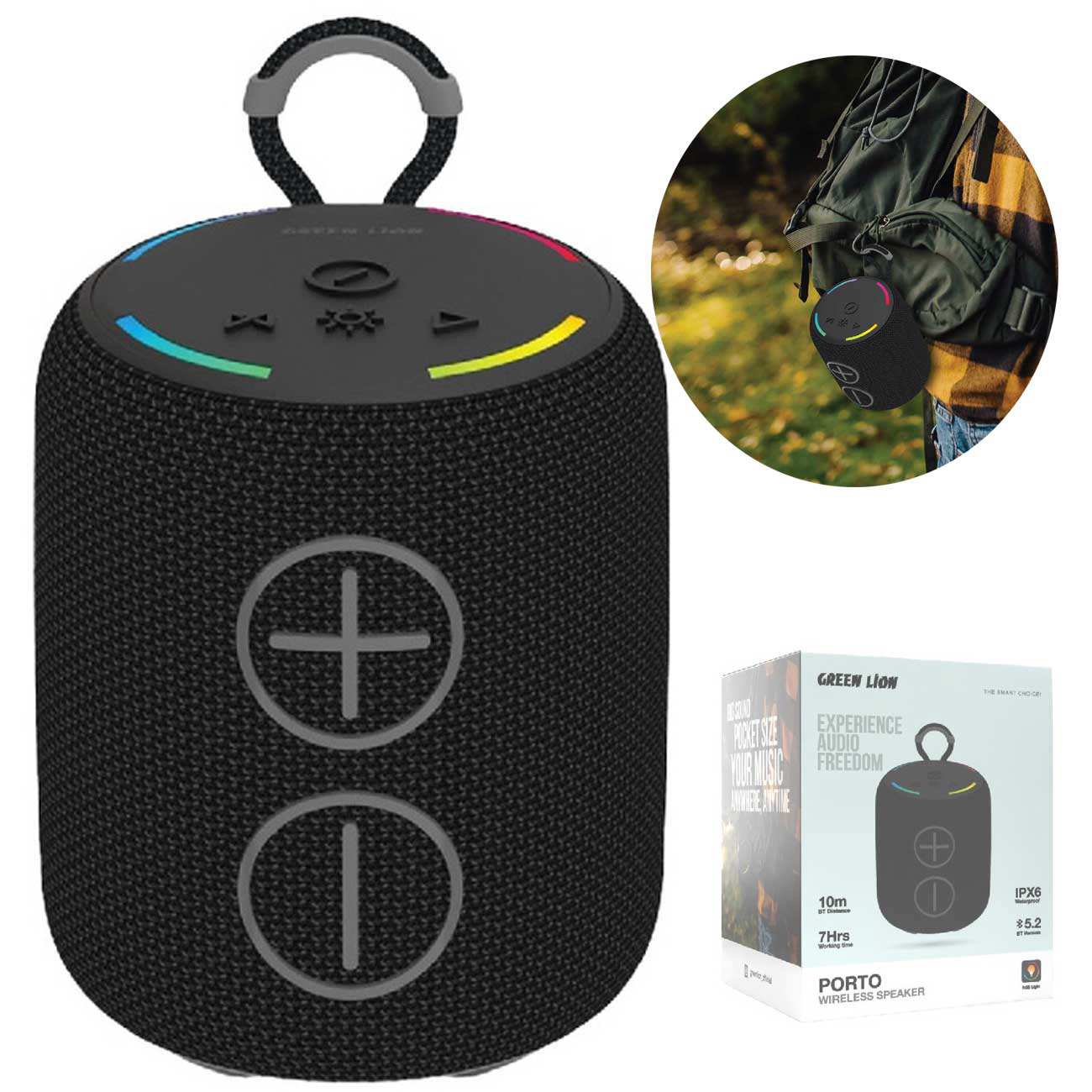 اسپیکر بلوتوثی قابل حمل گرین لاین Green Lion GNPORWSPKBK