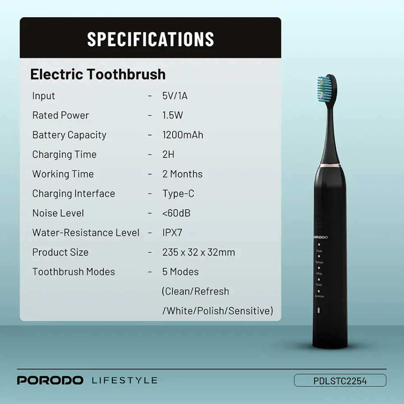 مسواک برقی و واتر جت پورودو Porodo PDLSTC2254