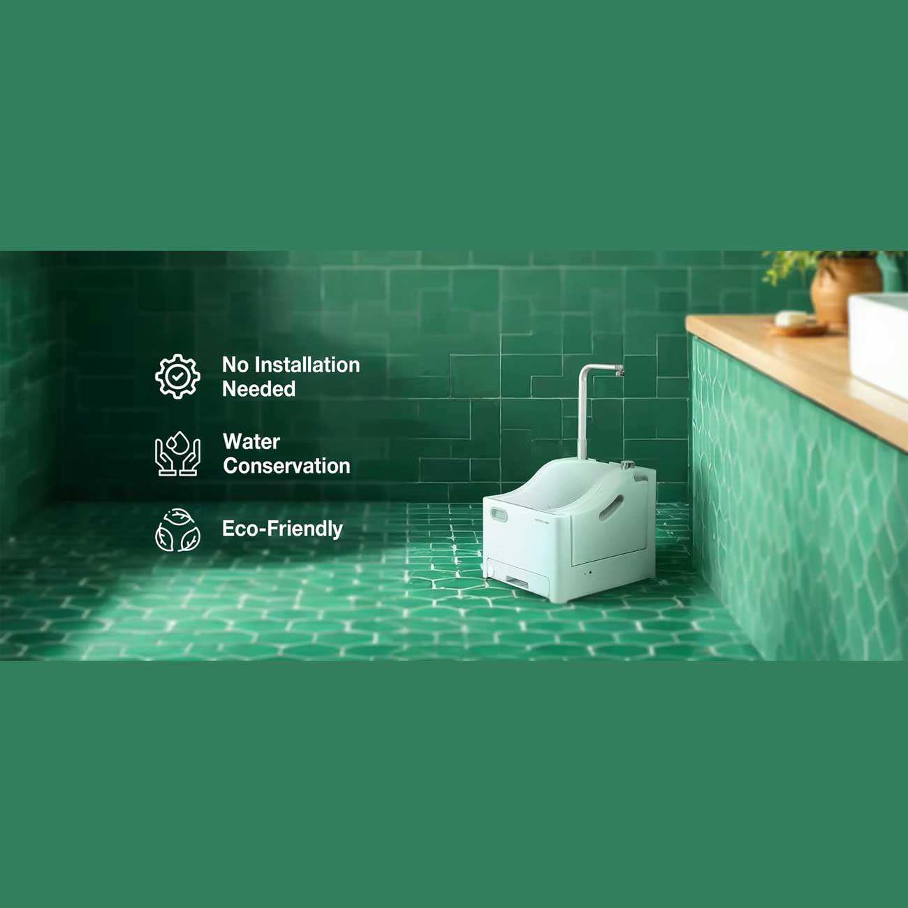 دستگاه وضوی قابل حمل شارژی گرین لاین Green Lion GWM-10 GNGW10PWUDWH