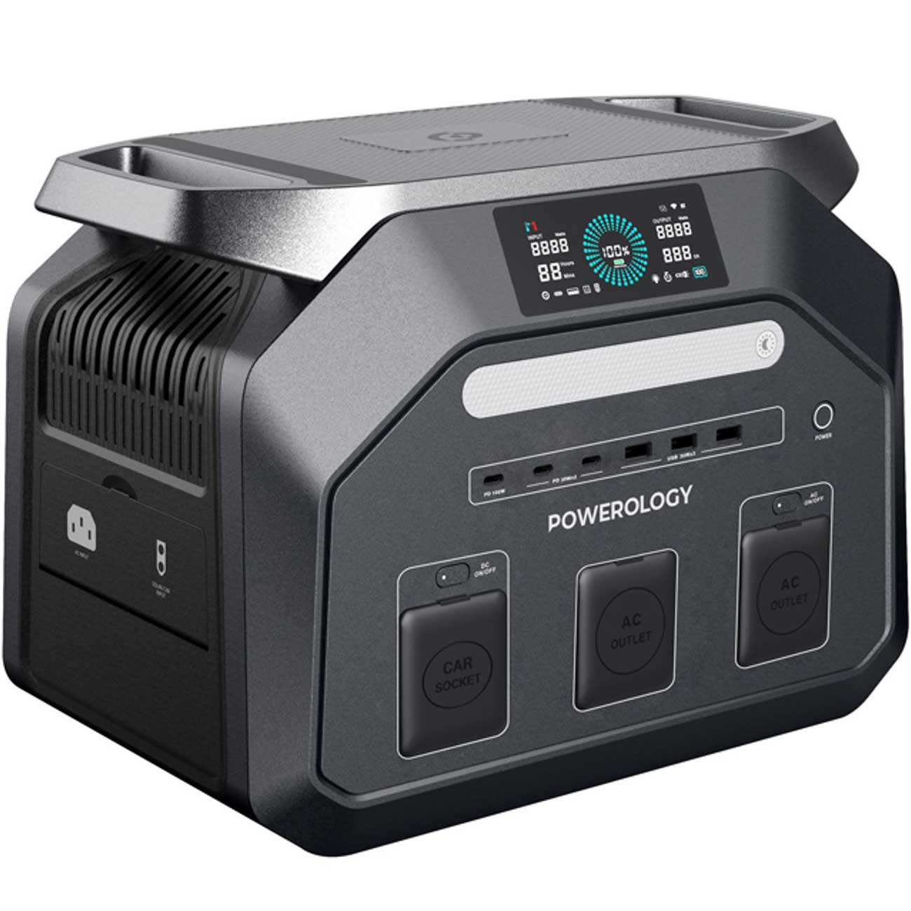 پاور استیشن 1800 وات 20000 میلی آمپر ساعت 8 در 1 پاورولوژی Powerology PWP1800WBK