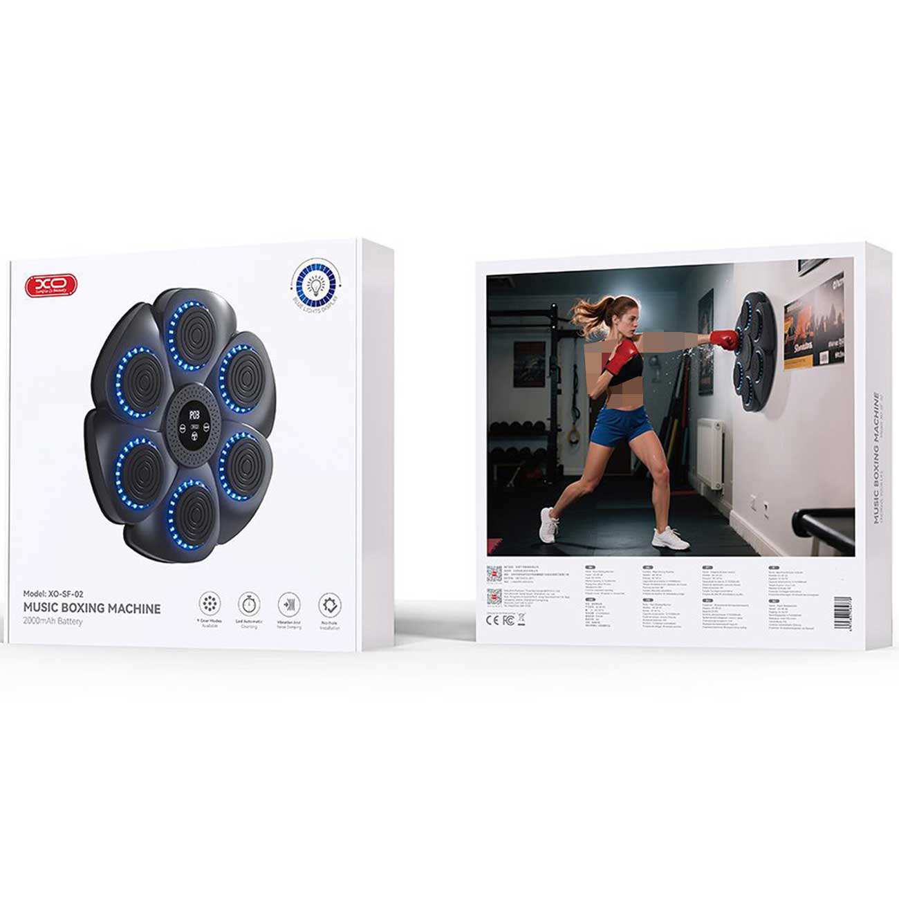 کیسه بوکس دیواری موزیکال هوشمند ایکس او XO SF02