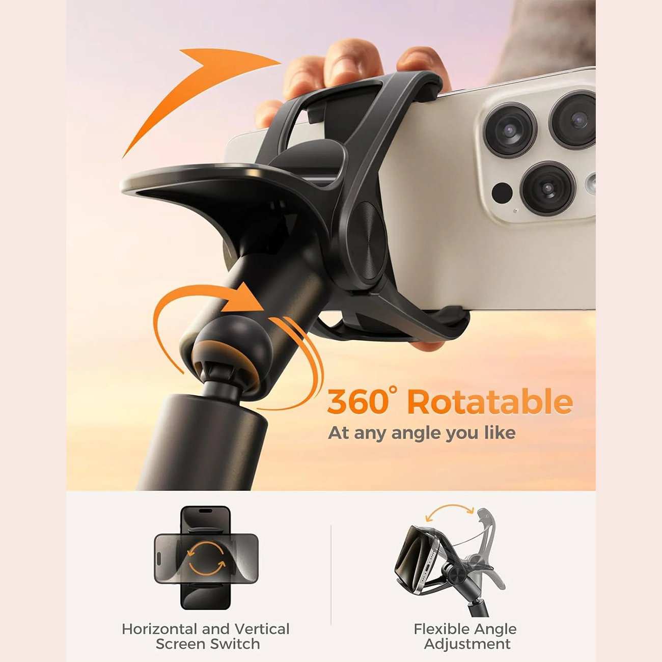 هولدر موبایل بازو بلند سایجی SAIJI IVY3 با قابلیت اتصال به لبه میز و تخت