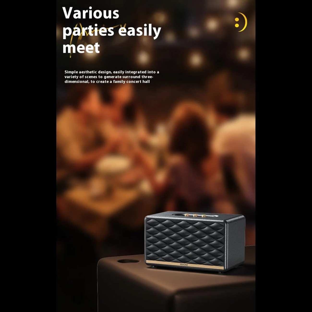 اسپیکر بلوتوثی شارژی رومیزی بلوگا وِکومی WEKOME Beluga D30