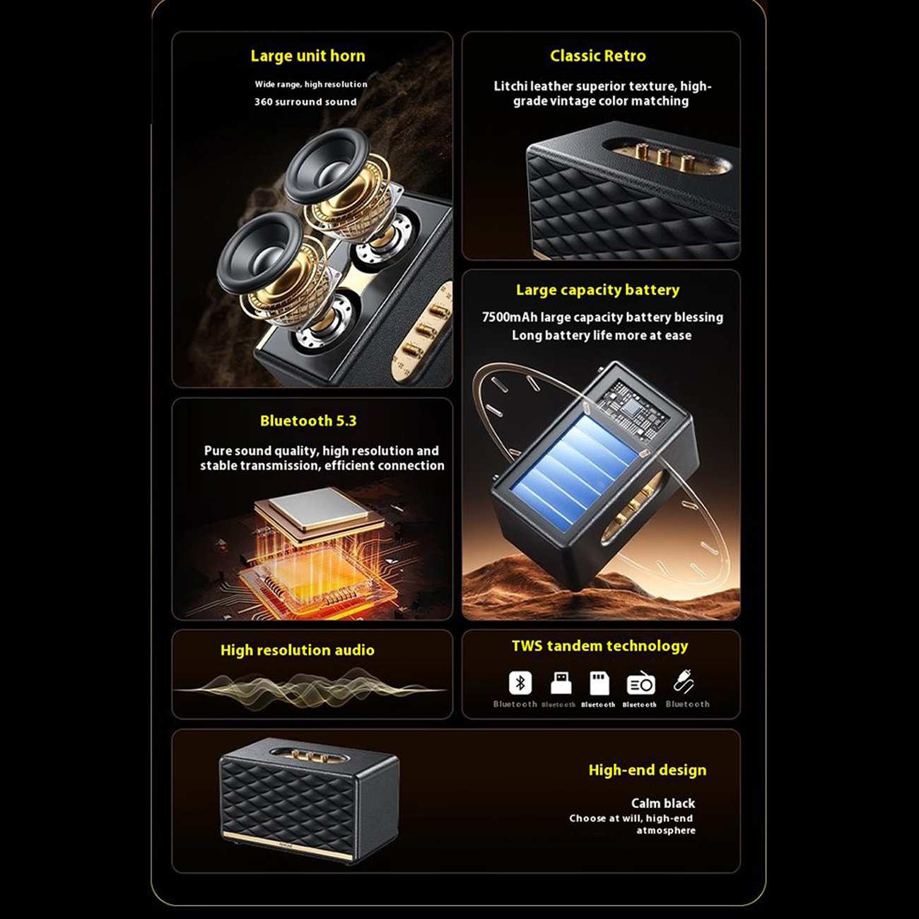 اسپیکر بلوتوثی شارژی رومیزی بلوگا وِکومی WEKOME Beluga D30