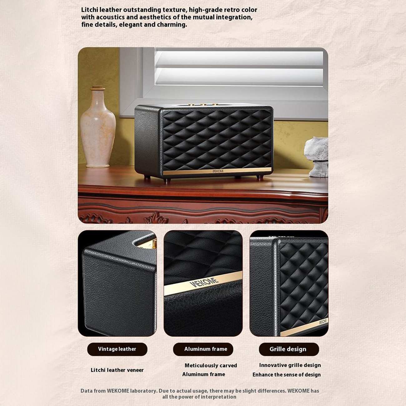 اسپیکر بلوتوثی شارژی رومیزی بلوگا وِکومی WEKOME Beluga D30