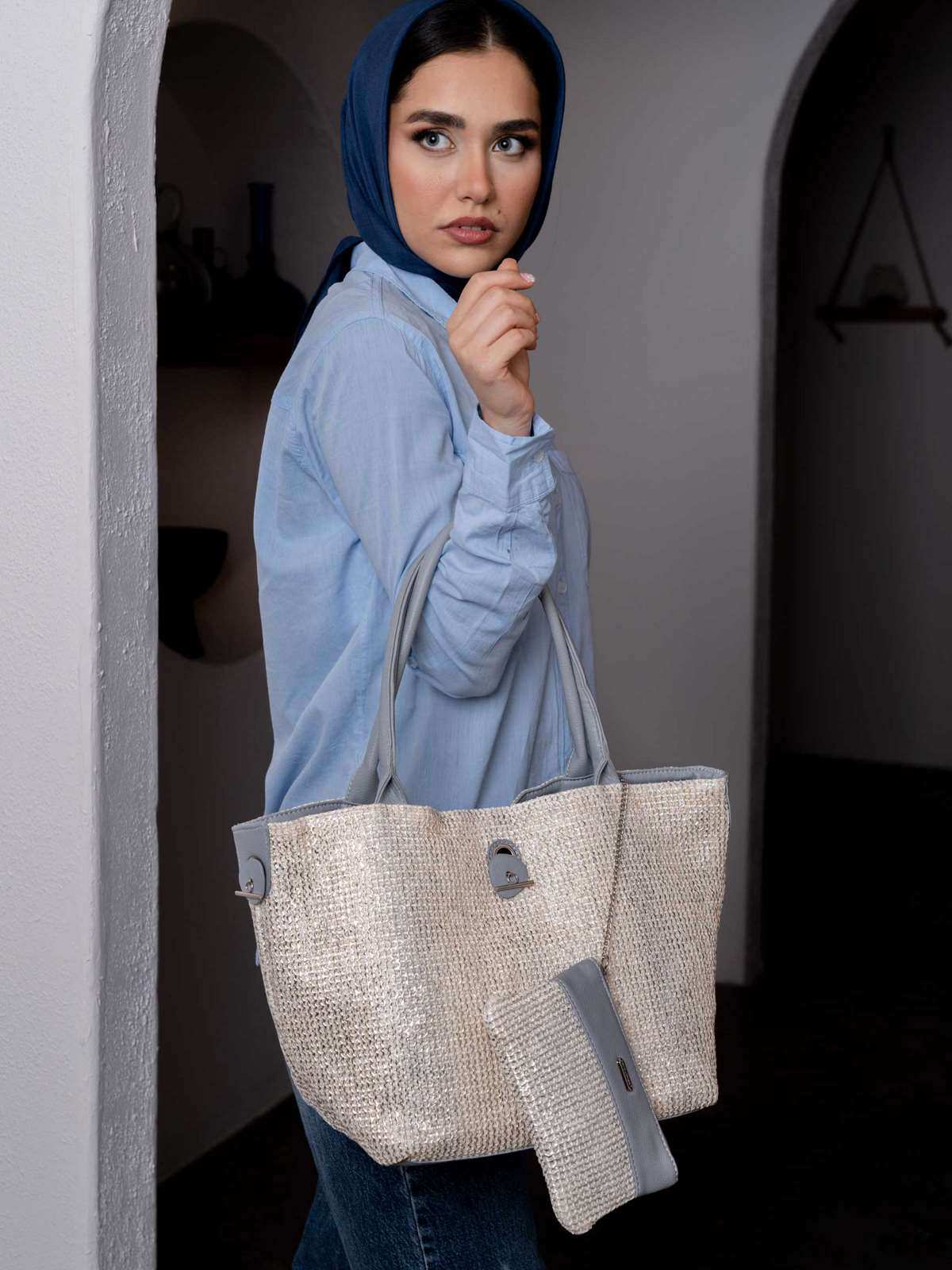کیف دوشی زنانه دیوید جونز مدل CM6650