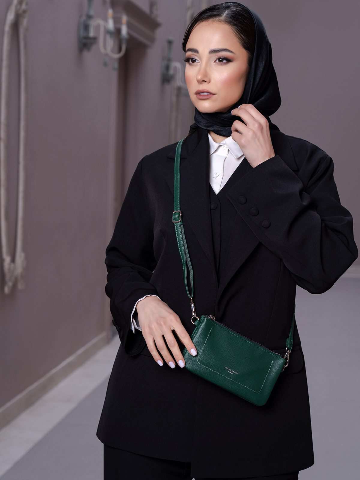 کیف دوشی زنانه دیوید جونز مدلCM6855