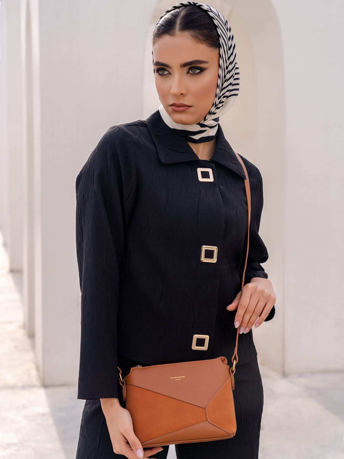 کیف دوشی زنانه دیوید جونز مدل 1-7001