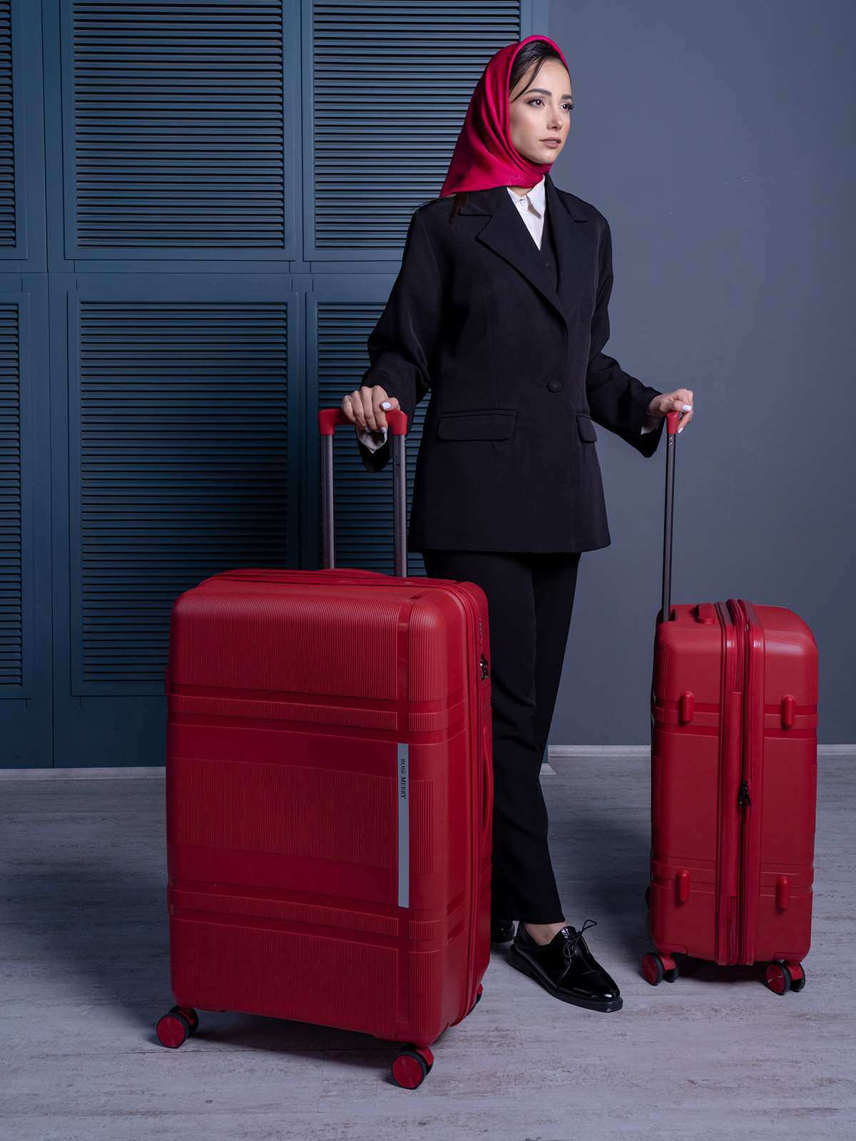 چمدان رزمری مدل Rose Merry RL-477-3S سایز کوچک قرمز
