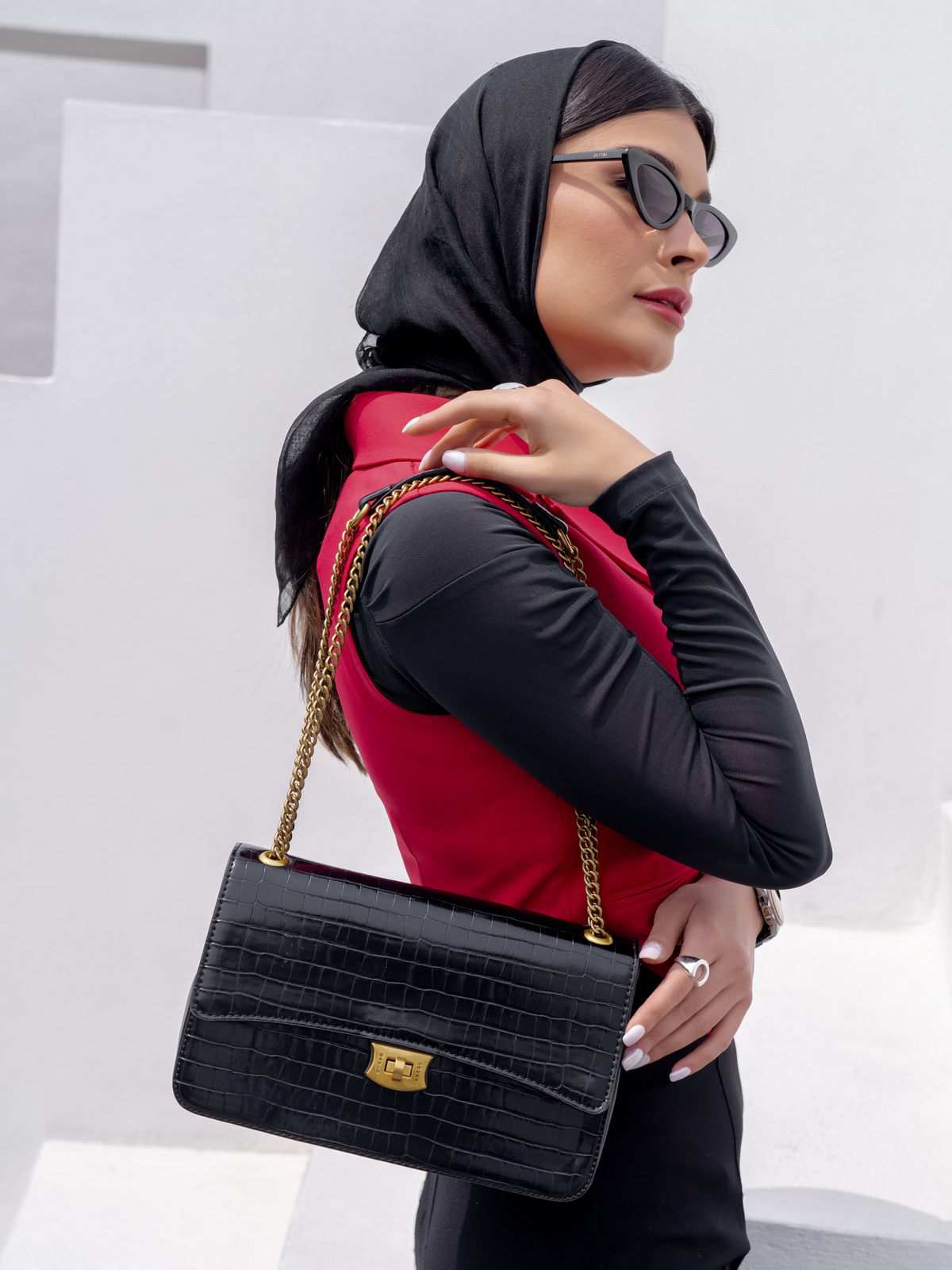 کیف دوشی زنانه دیویدجونز مدل 2-7002