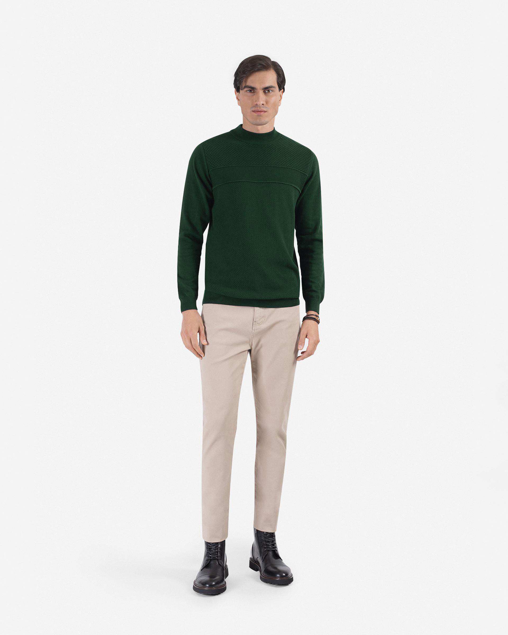 بافت یقه گرد طرح دار 2321002 کروم