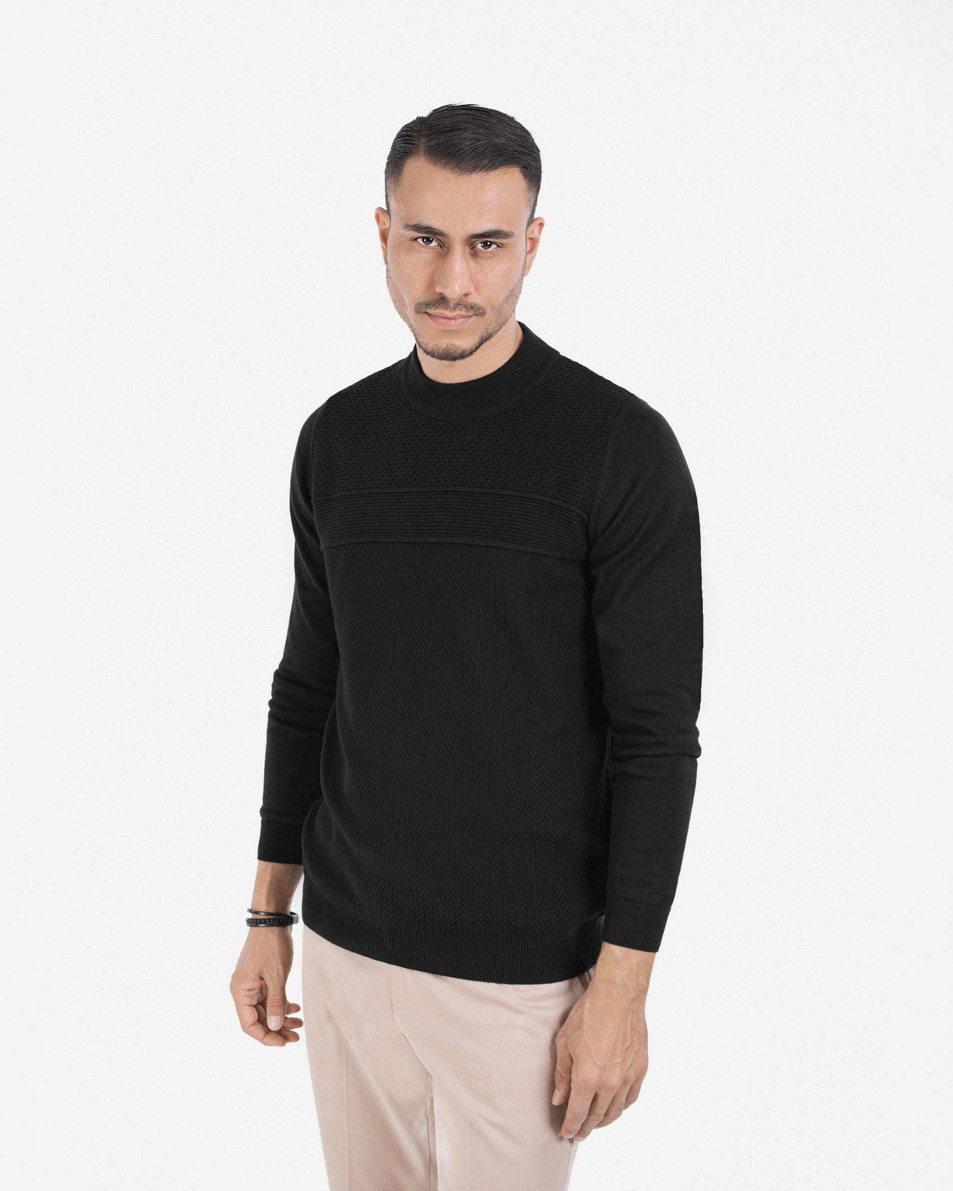 بافت یقه گرد طرح دار 2321002 کروم