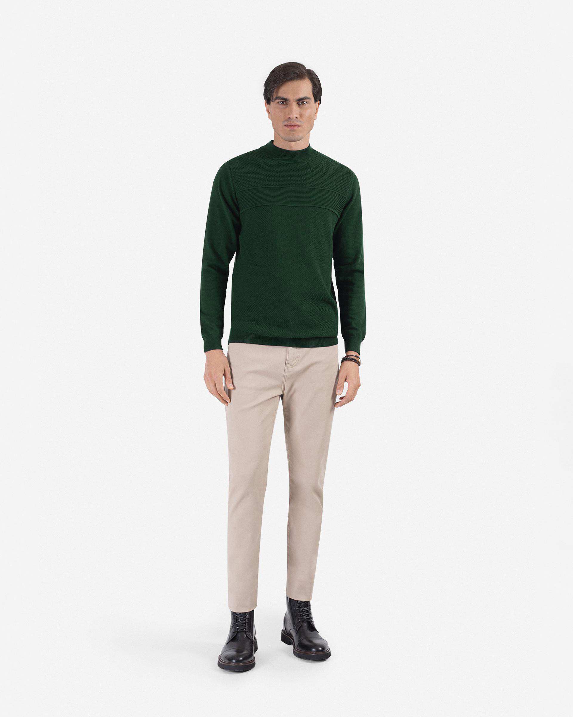 بافت یقه گرد طرح دار 2321002 کروم