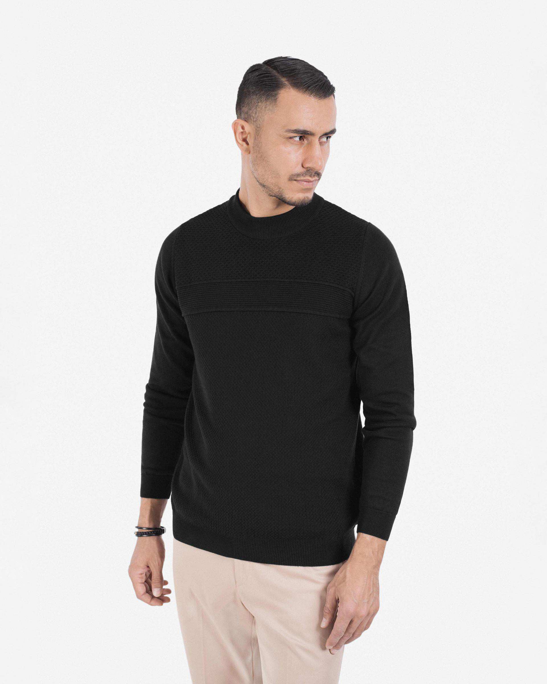 بافت یقه گرد طرح دار 2321002 کروم