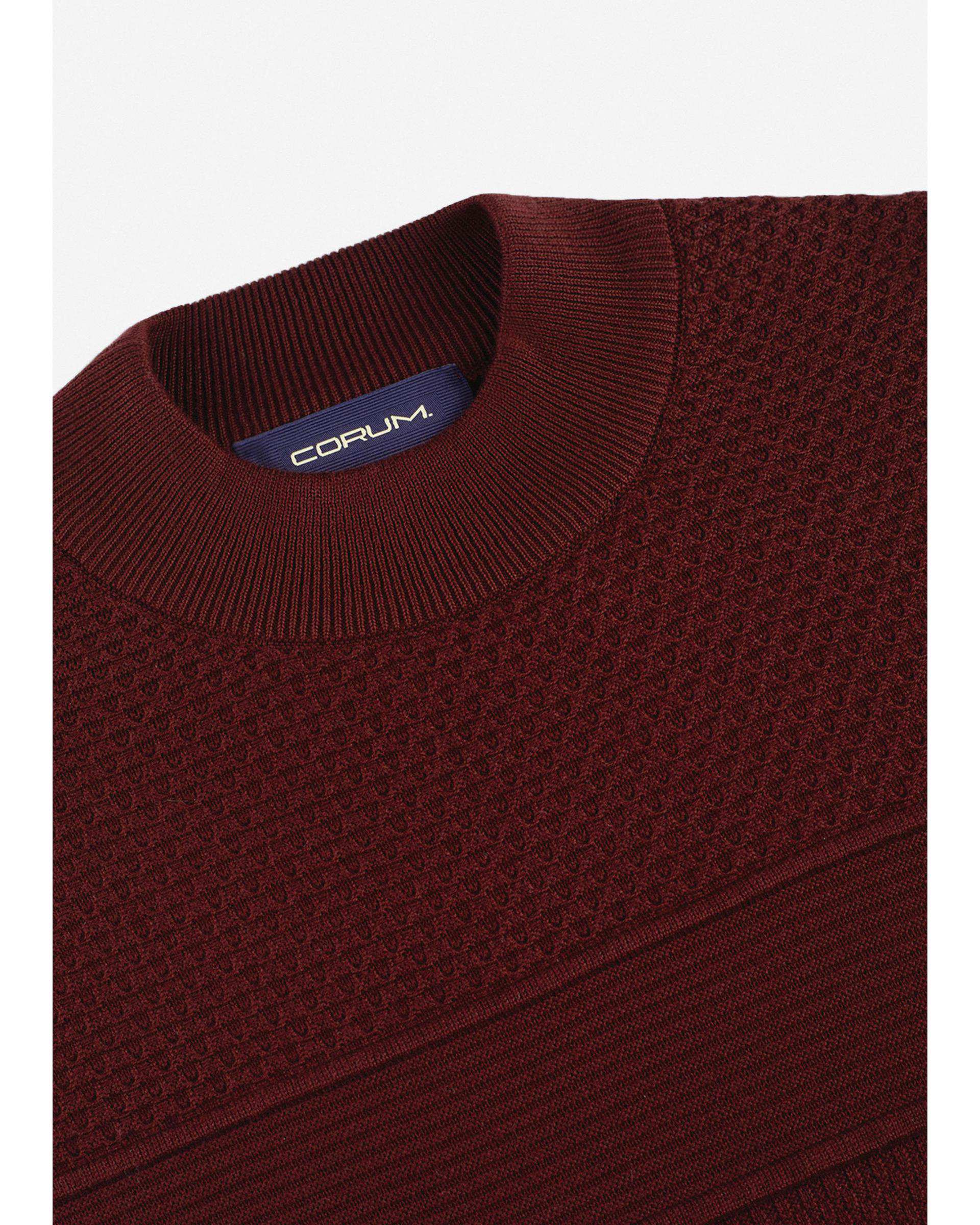 بافت یقه گرد طرح دار 2321002 کروم