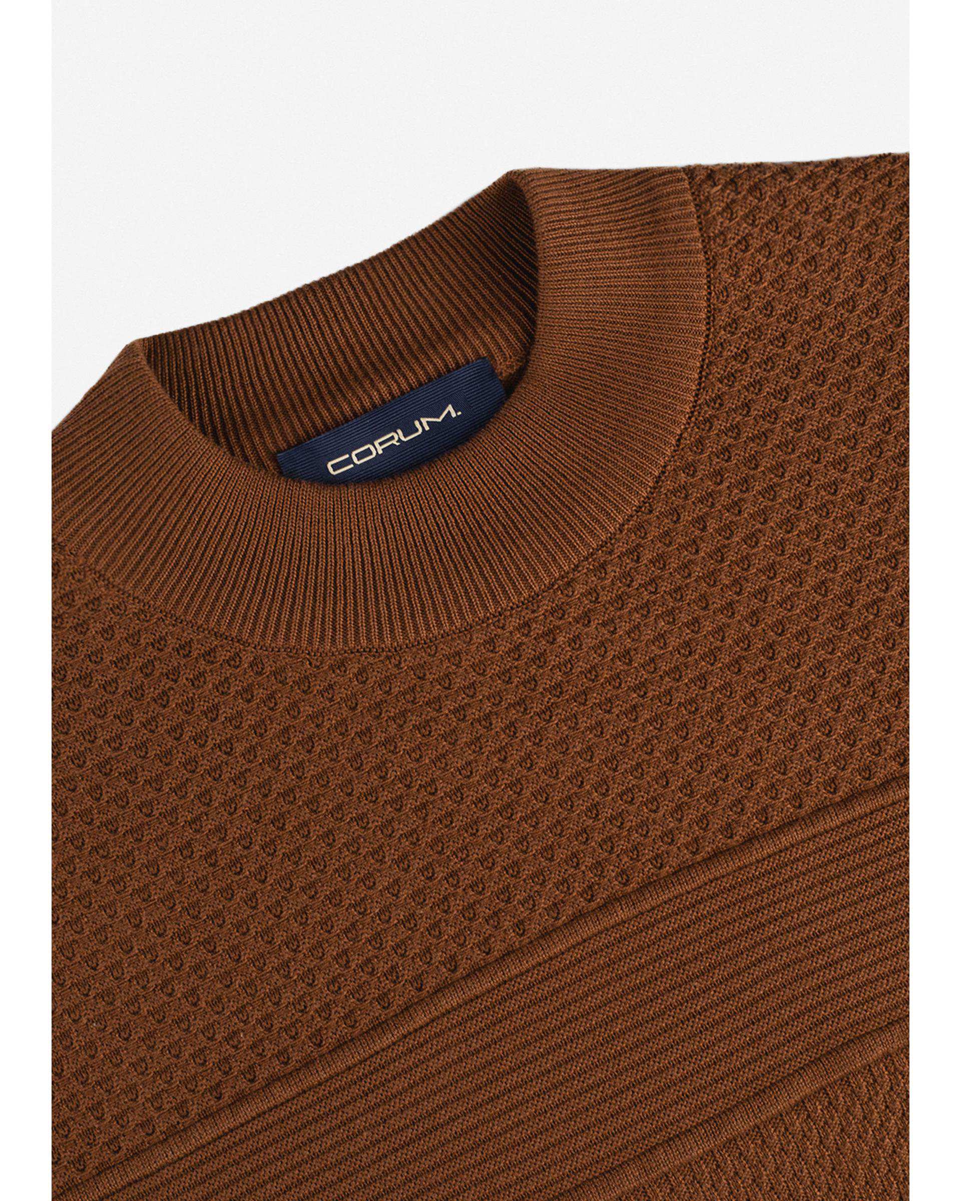 بافت یقه گرد طرح دار 2321002 کروم