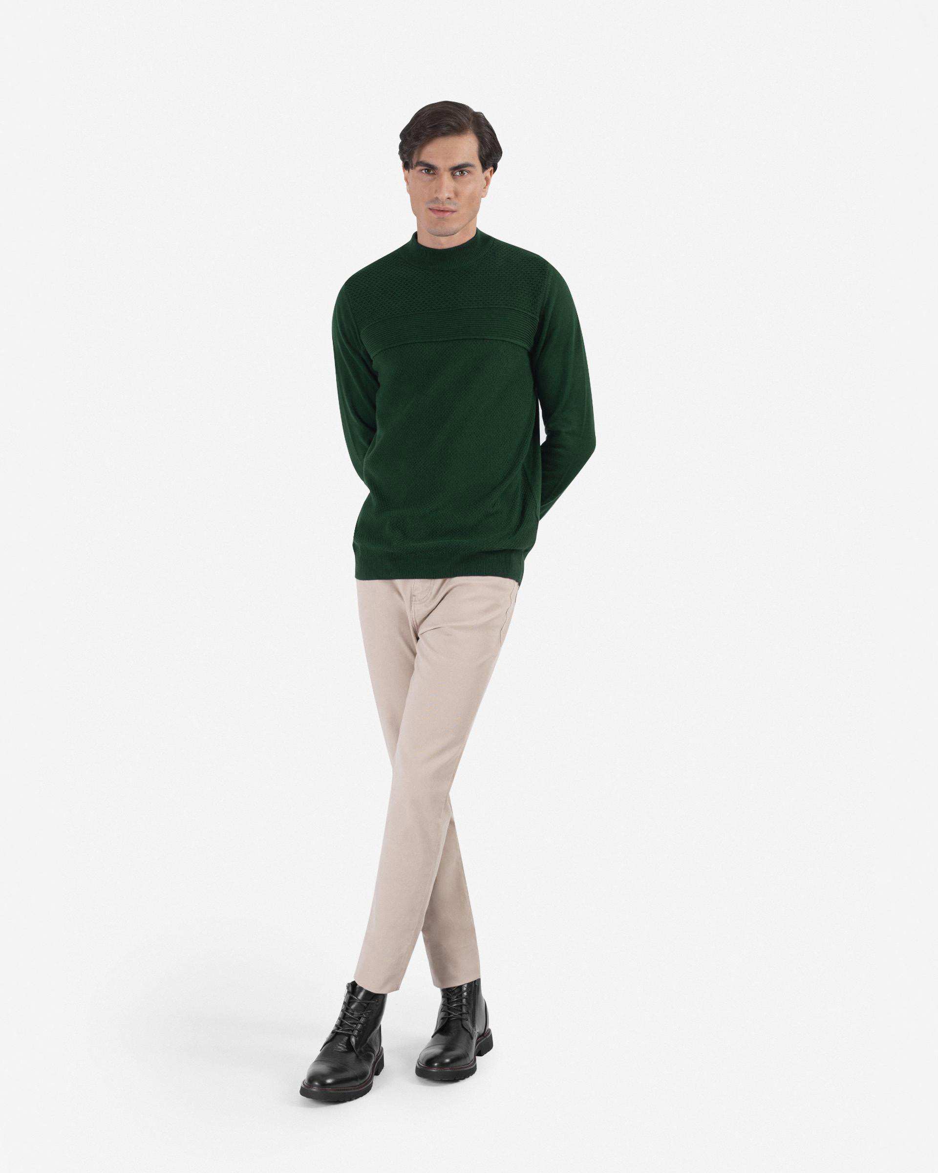 بافت یقه گرد طرح دار 2321002 کروم