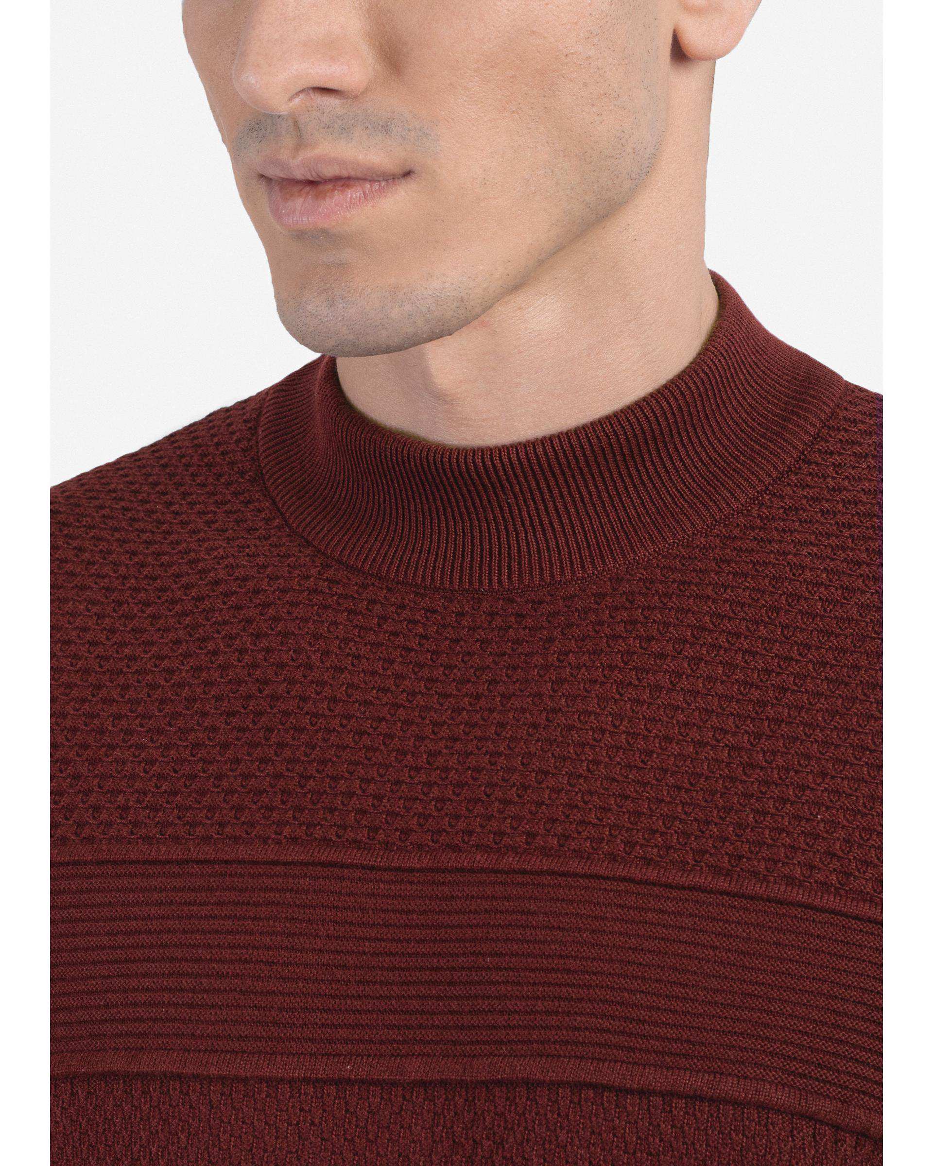 بافت یقه گرد طرح دار 2321002 کروم