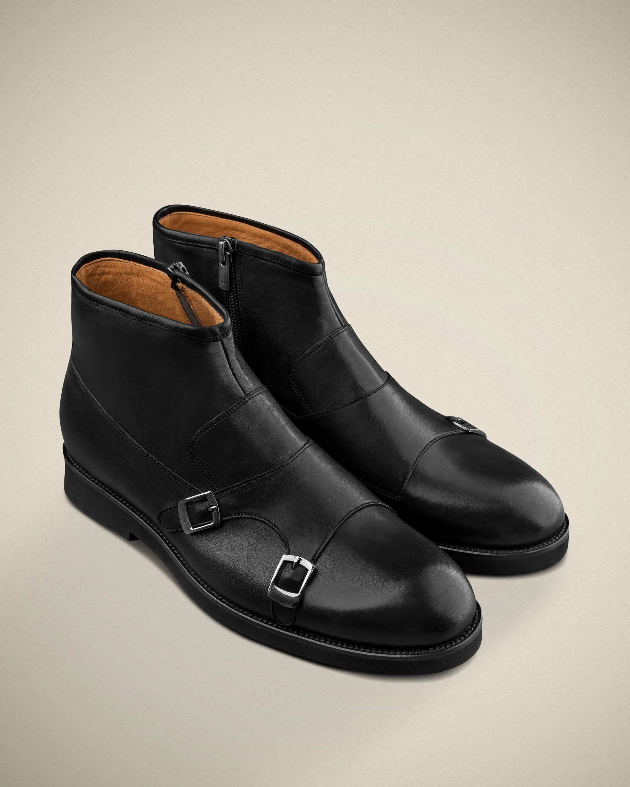 بوت چرم Monk strap کروم