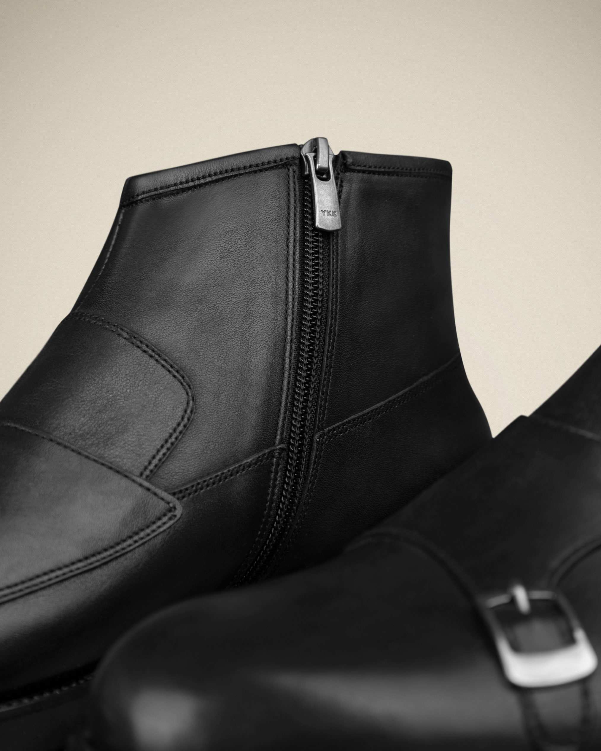 بوت چرم Monk strap کروم