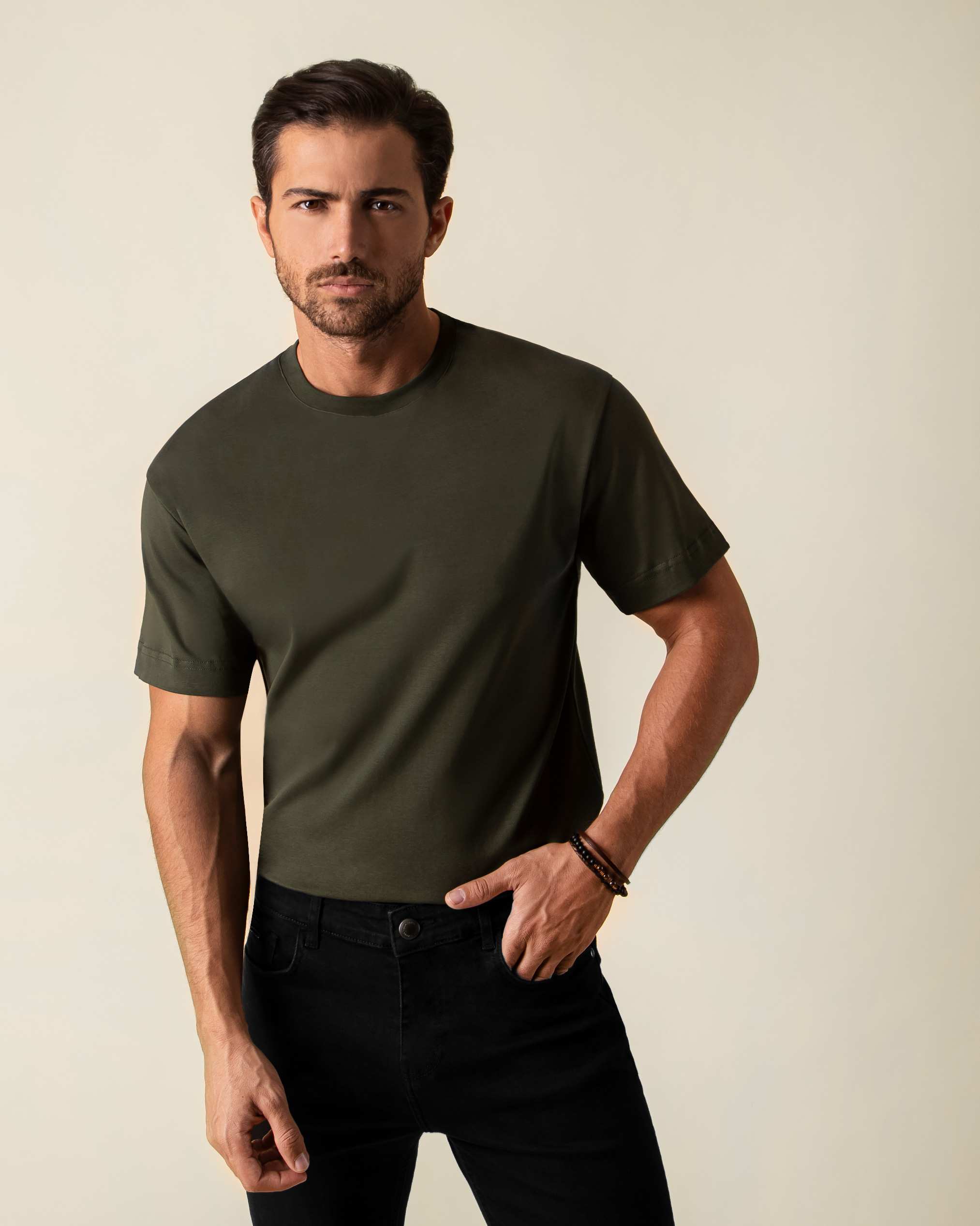 تی شرت یقه گرد آستین کوتاه 2210601 کروم