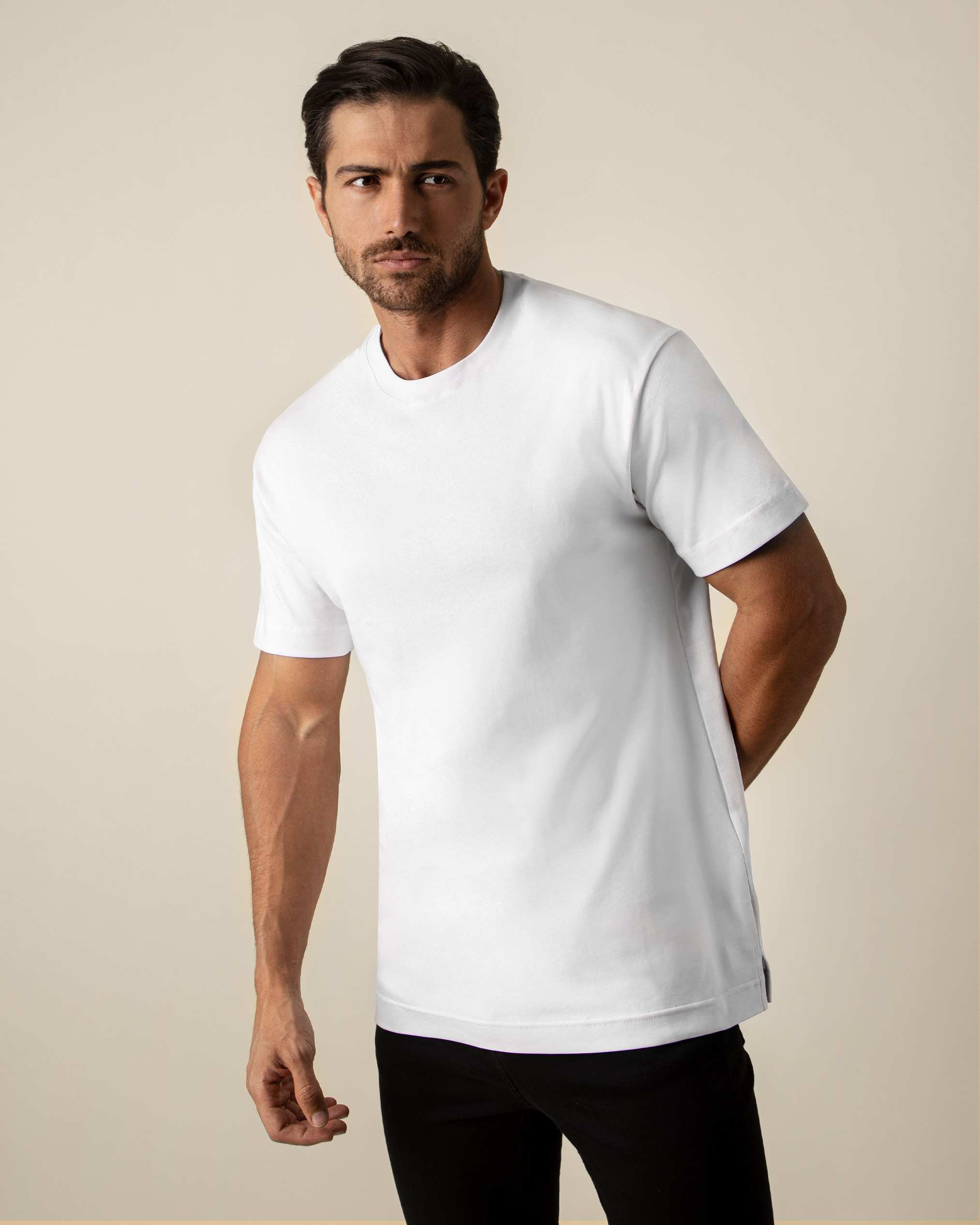 تی شرت یقه گرد آستین کوتاه 2210601 کروم