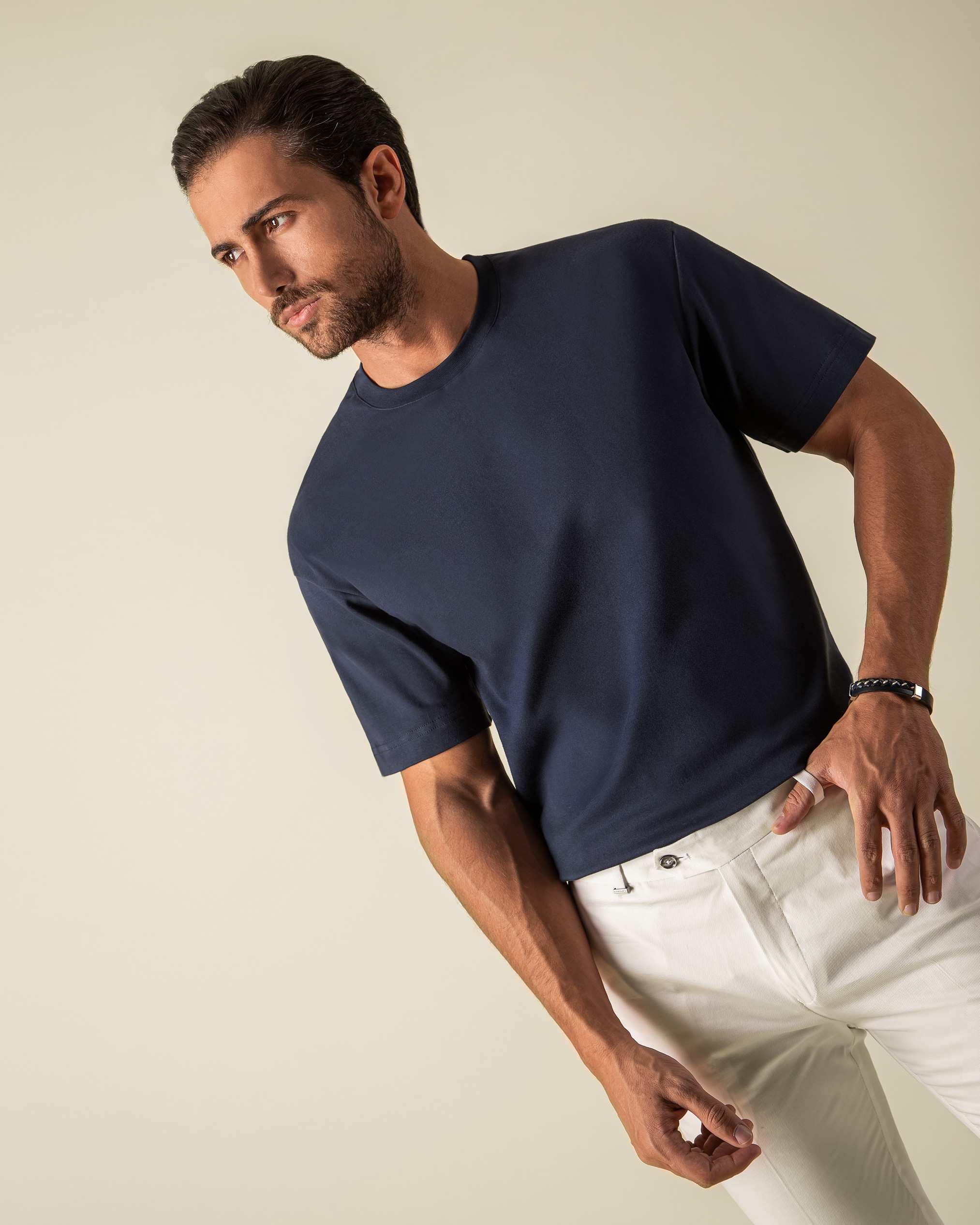 تی شرت یقه گرد آستین کوتاه 2210601 کروم