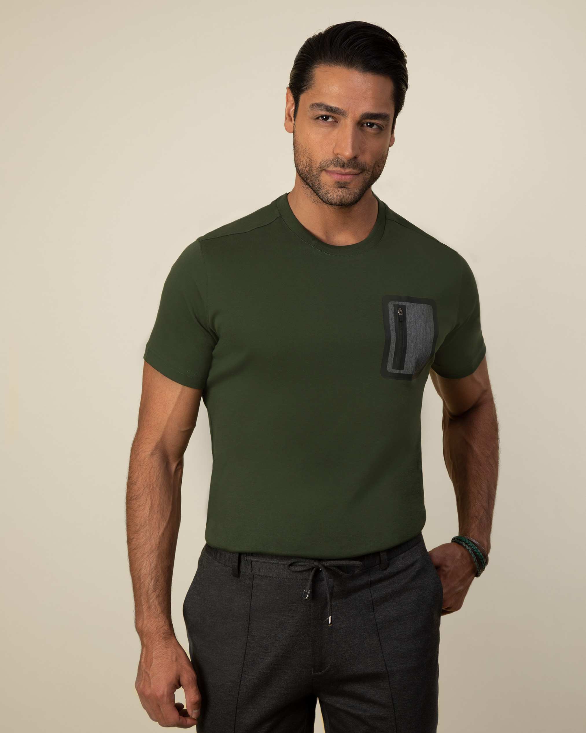 تی شرت جیب دار 2210603 کروم
