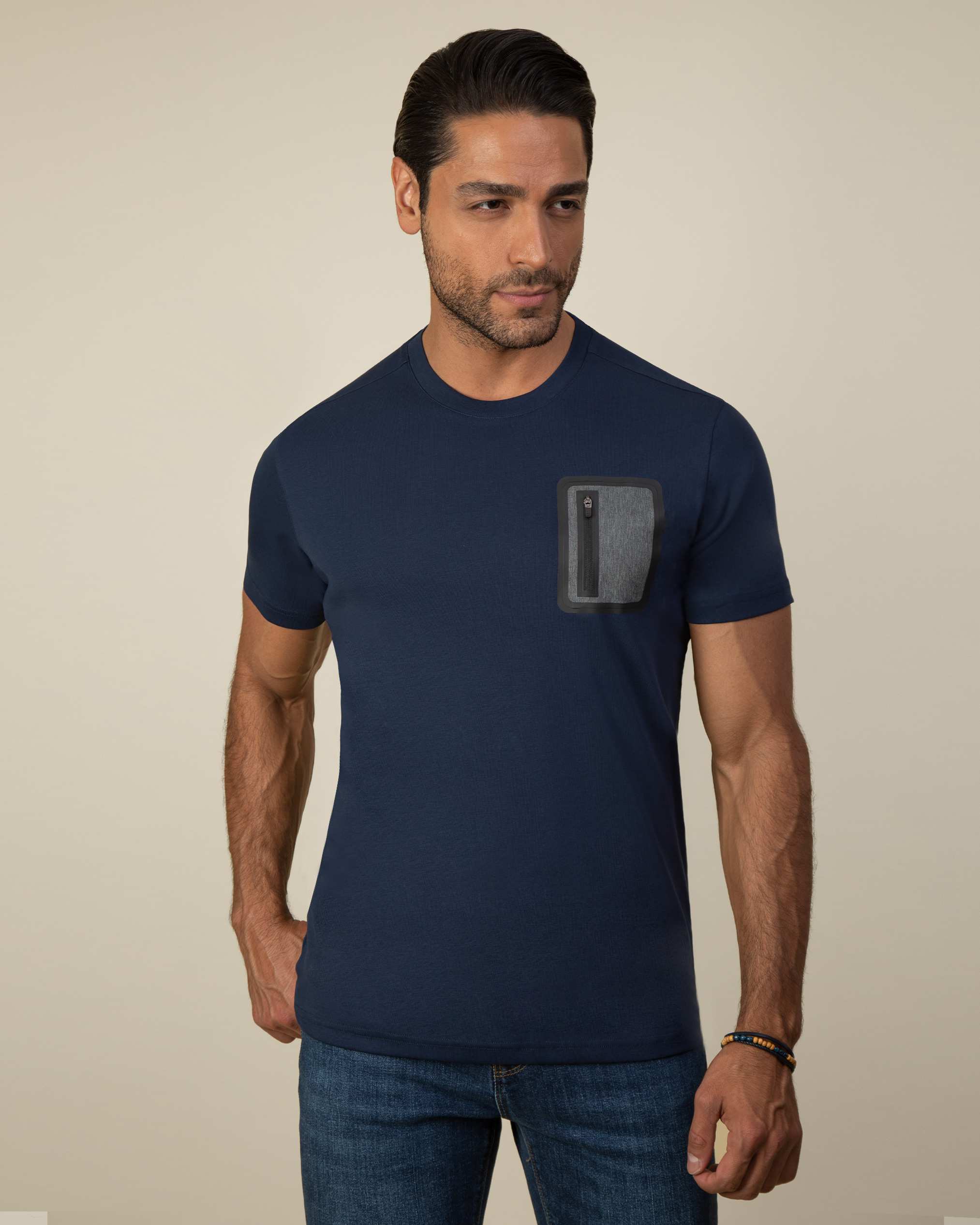 تی شرت جیب دار 2210603 کروم
