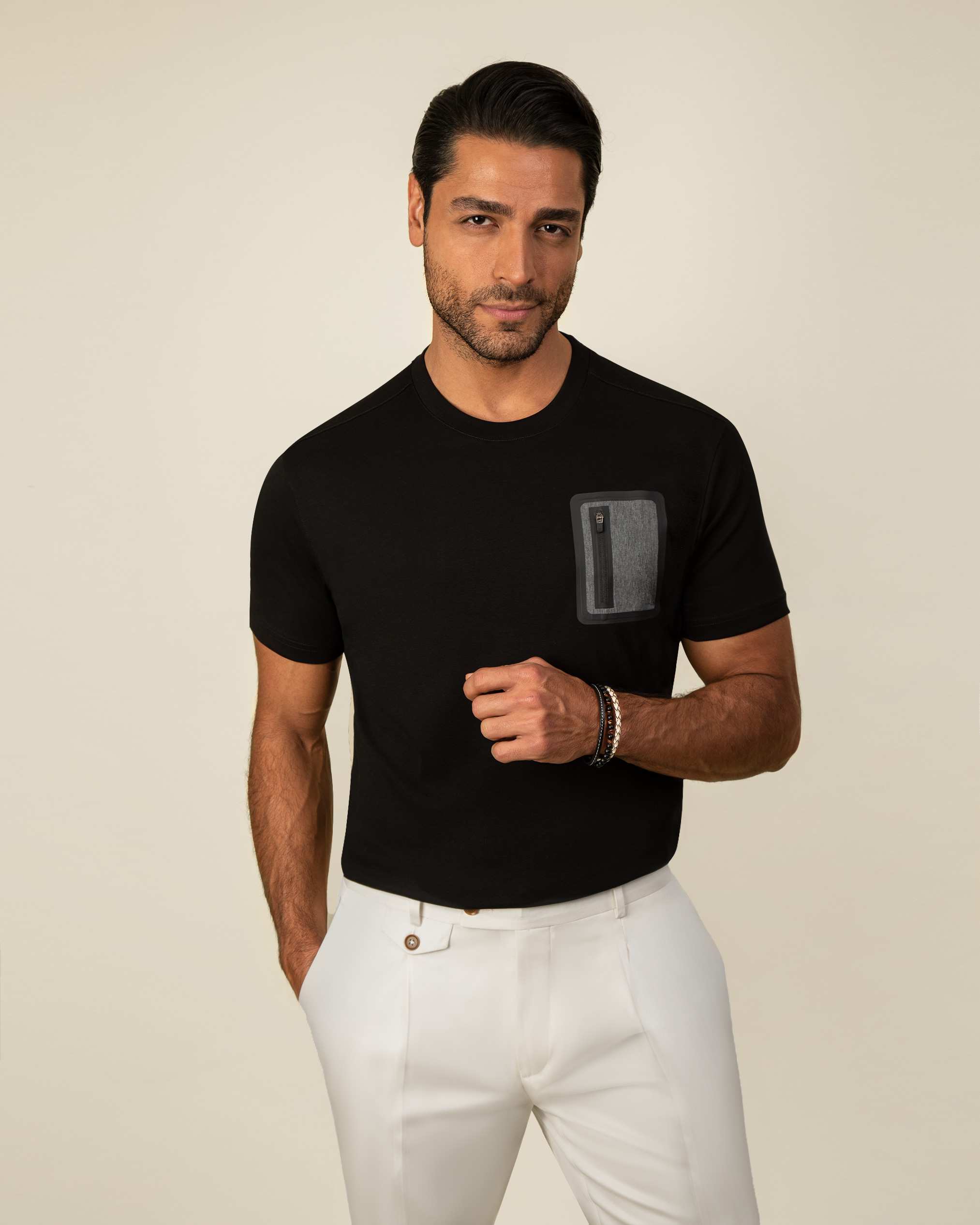 تی شرت جیب دار 2210603 کروم