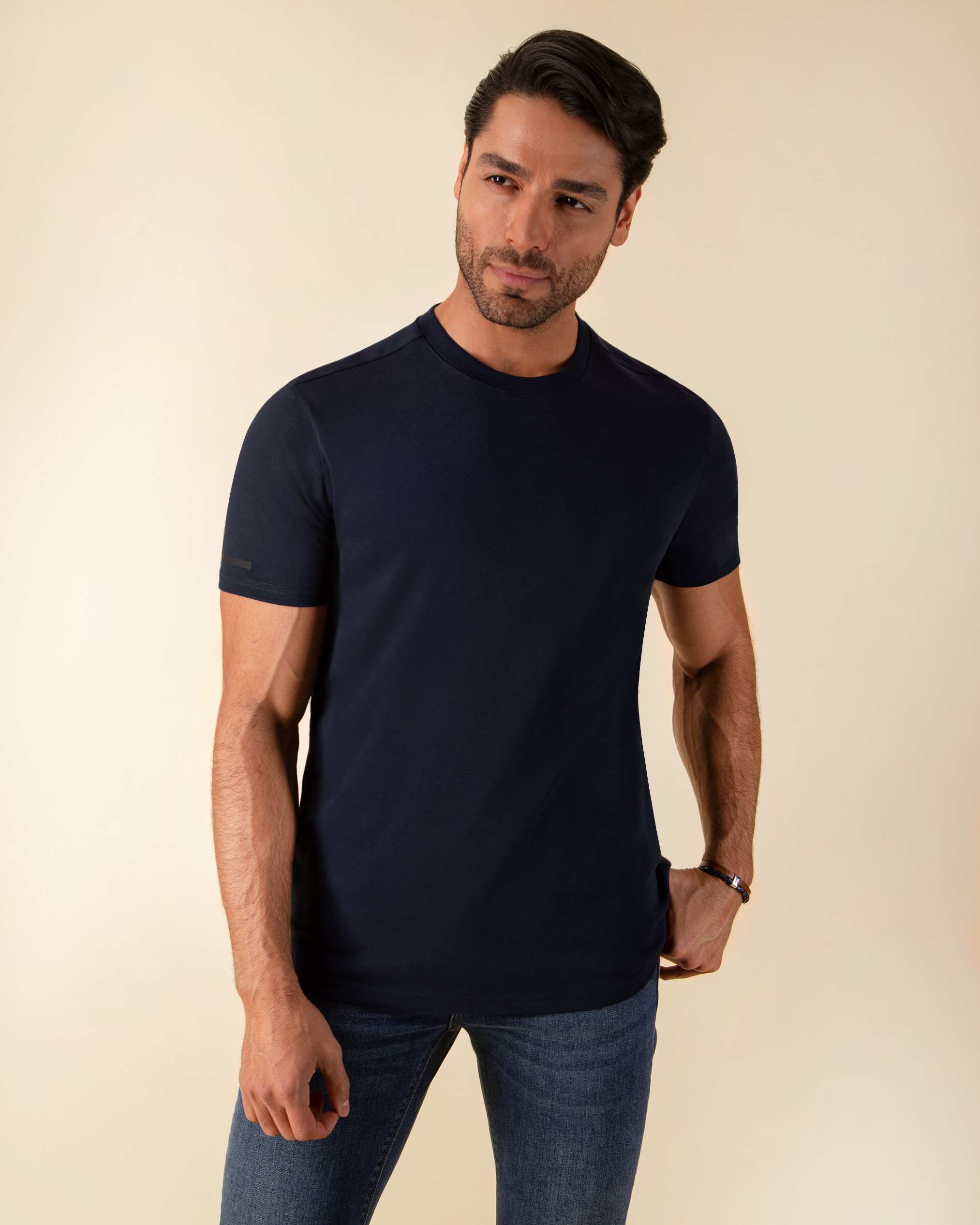 تی شرت یقه گرد مردانه 2210606 کروم